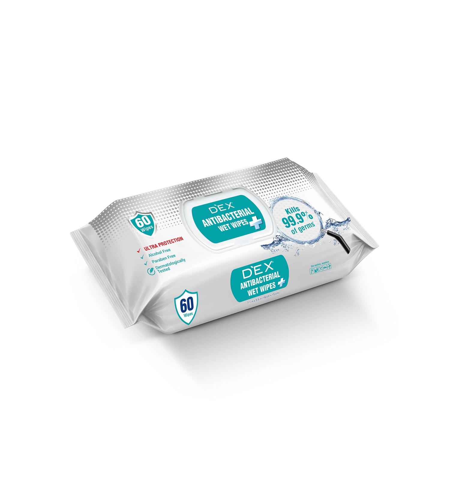 DEX Antibacterial Hand Sanitizing Wipes - 6 Pack for Hygienic Hands - Buy Online on GoSupps.com