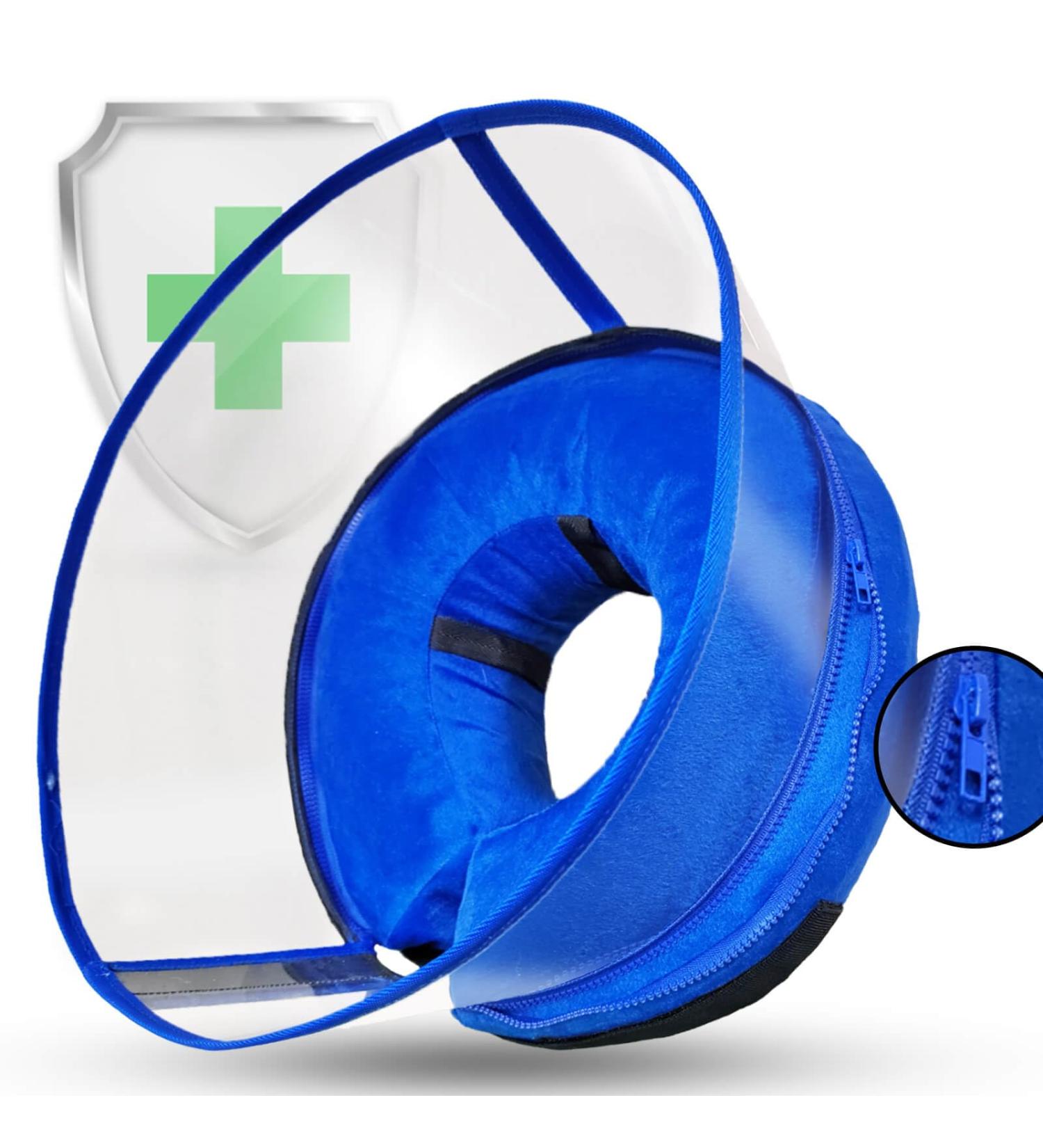 Aschpas Inflatable Break Ruff Dog Collar | Protective Layer for Long Snouts & Leak Protection | Removable Cat & Dog Collar (Size M) - Buy Online on GoSupps.com