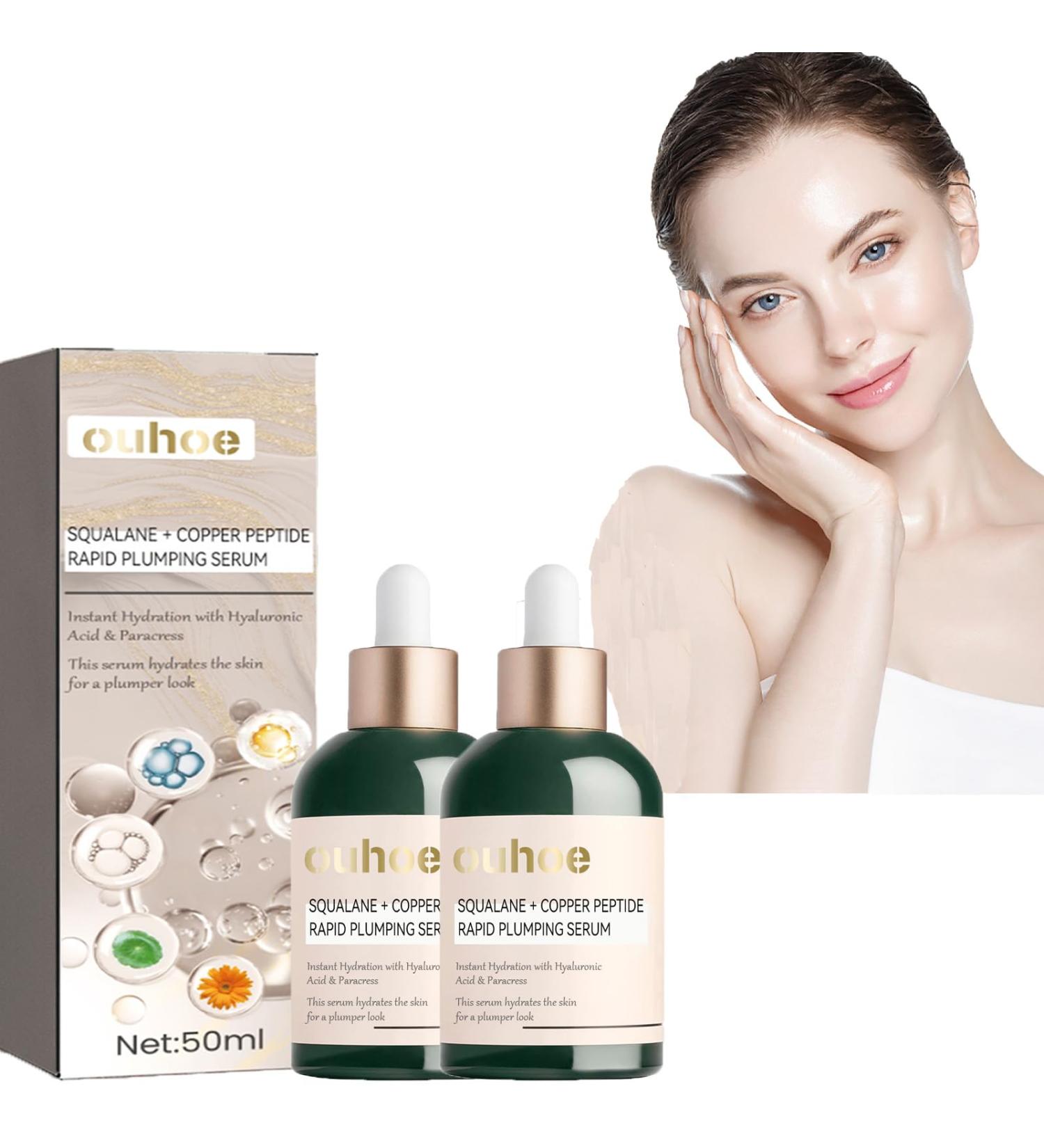 Squalan Serum with Copper Peptide | Hydrating Face & Eye Contour Serum | Anti-Wrinkle Moisturizing & Radiance-Boosting Essence - Buy Online on GoSupps.com