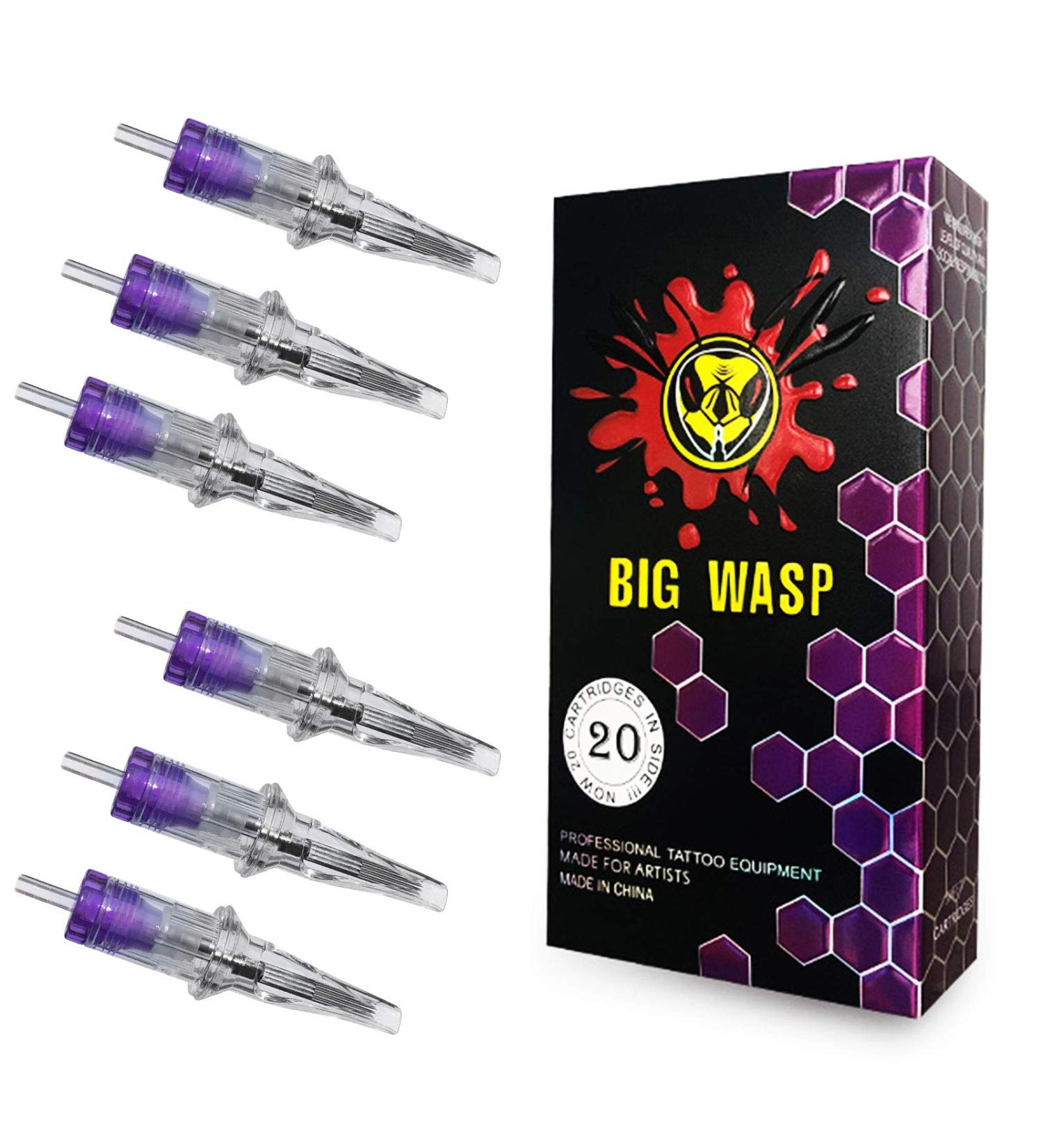 BIGWASP Premium Tattoo Needle Cartridges #12 Standard 9RM Curved Magnum - 20 Pack - Buy Online on GoSupps.com