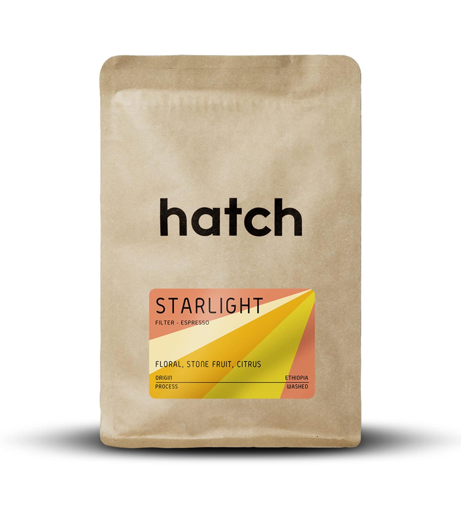 Hatch Starlight - Whole Bean - Premium Light Roast Coffee Notes: Floral Stone Fruit Citrus for Filter - Ethiopia - 300g - Buy Online on GoSupps.com