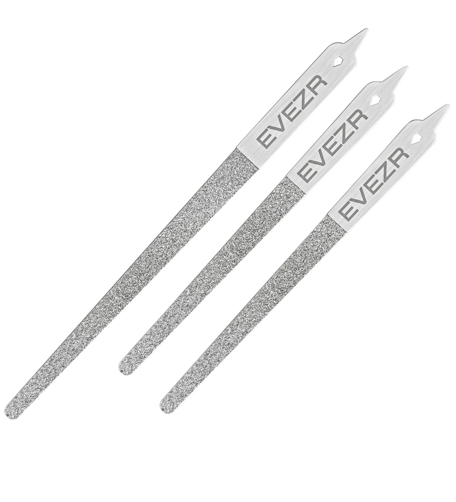 3PCS Stainless Steel Nail File Set - 100 Grit Buffer for Manicure and Pedicure - Ideal for Thick Toenail and Fingernails - Home and Professional Use - Buy Online on GoSupps.com