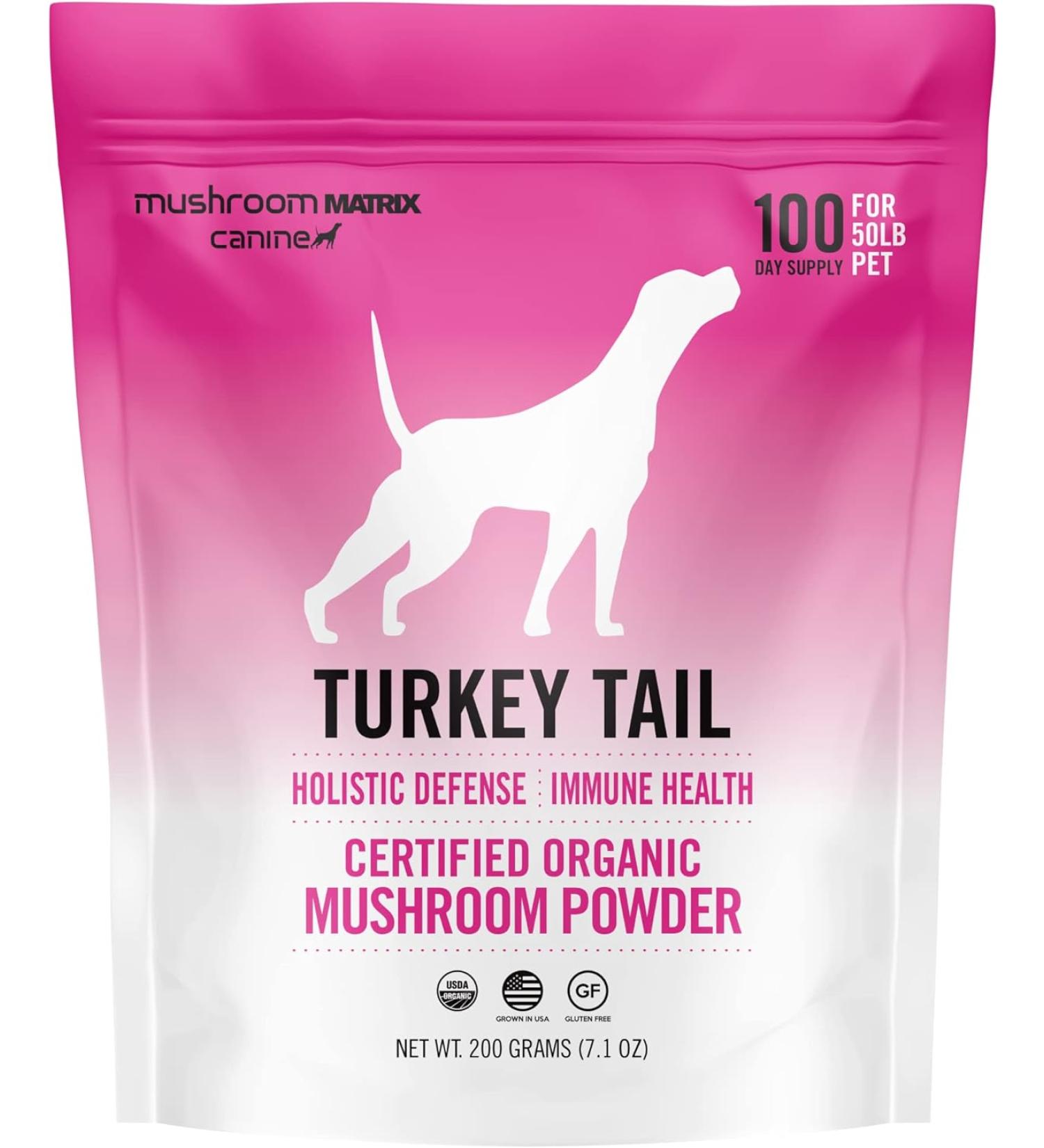 Om Mushroom Matrix Pet - Turkey Tail Organic Mushroom Supplement for Dogs & Cats | Immune Support | 200g - Buy Online on GoSupps.com