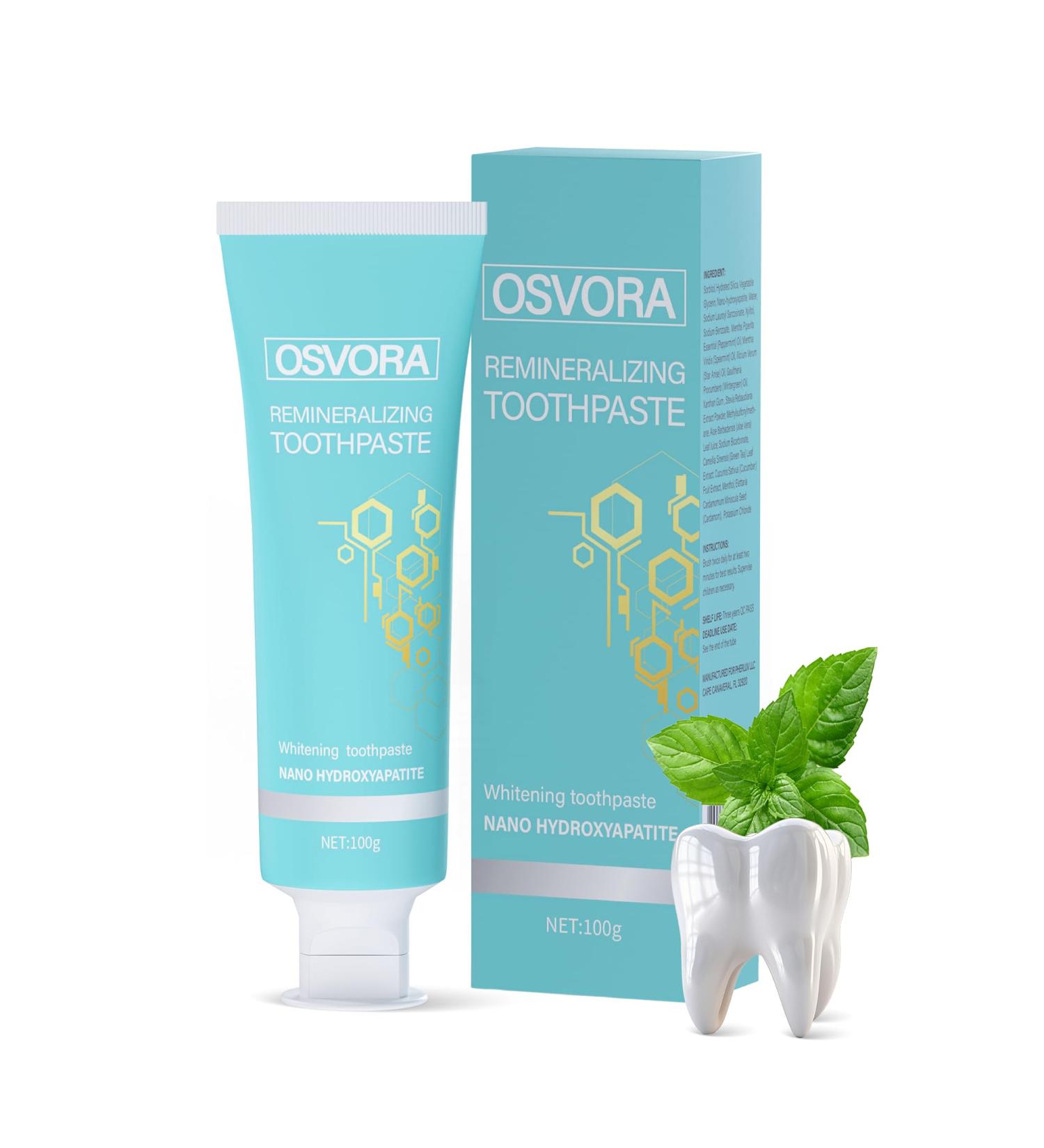 Fluoride Free Toothpaste Nano Hydroxyapatite Toothpaste Remineralizing Natural Teeth Whitening Tooth Repair Appropriate for Sensitive Teeth - Buy Online on GoSupps.com