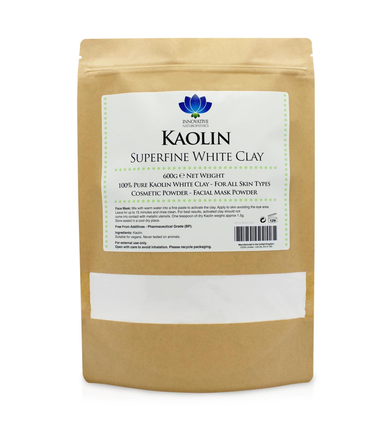 Kaolin – Superfine White Clay Pharmaceutical Grade – 600g Pack