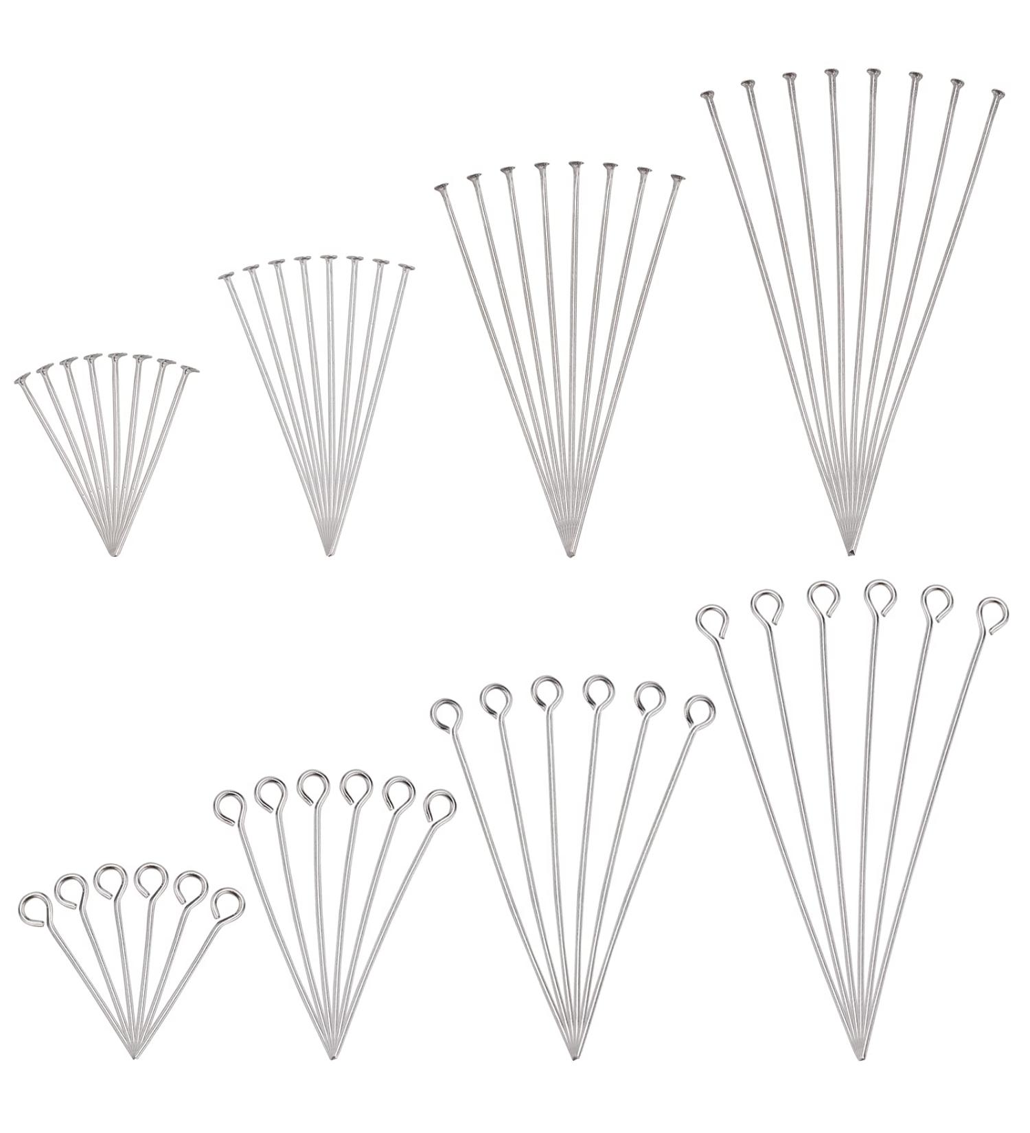Pandahall 800pcs 304 Stainless Steel Head Pins Set for Jewelry Making - 4 Sizes - Buy Online on GoSupps.com