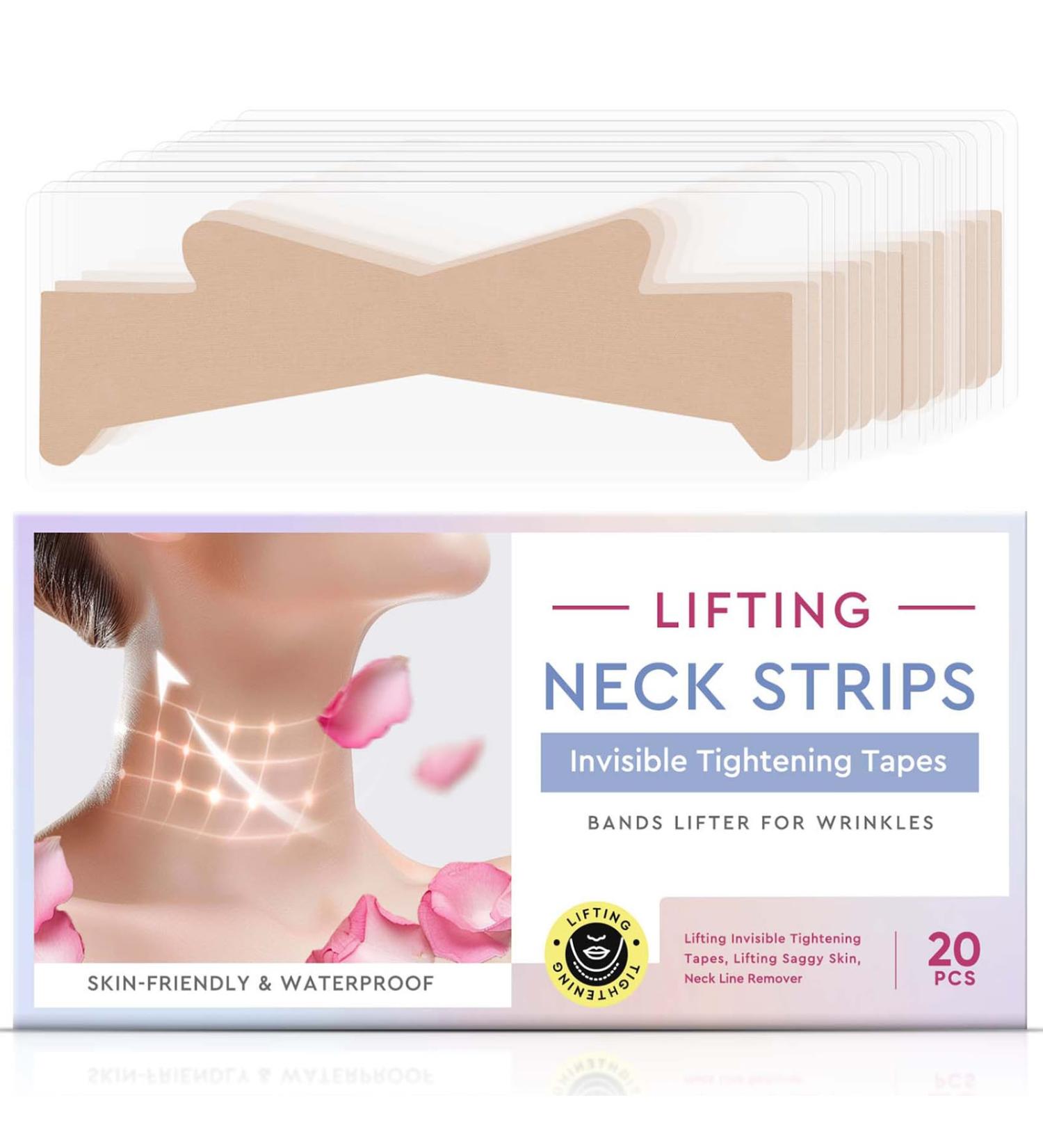 maxboss Neck Wrinkle Patches High Elastic Neck Strips Instant Neck Firm Tape for Lifting Loose Skin Improve Neck Fine Lines & Wrinkles 20 Count - Buy Online on GoSupps.com