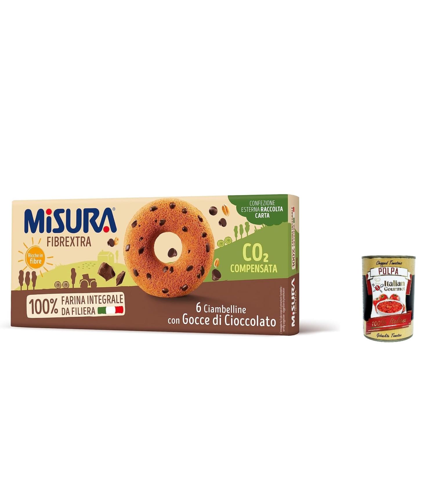  Italian Gourmet E.R. Misura Ciambelline con Chiacchi di Cioccolato Fibrextra Chocolate Donuts 100% Wholemeal Flour Rich in Fiber 230 g + Italian Gourmet Pulp 400 g Set of 6 - Buy Online on GoSupps.com