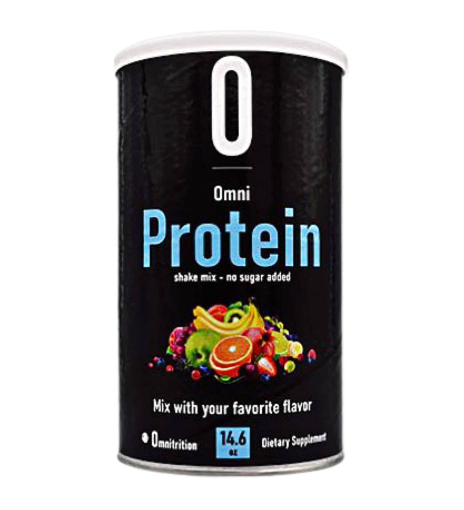 Buy Omnitrition Omni Protein Shake Mix - Unflavored No Sugar Added - 14.6 oz | International Shipping Available - Buy Online on GoSupps.com