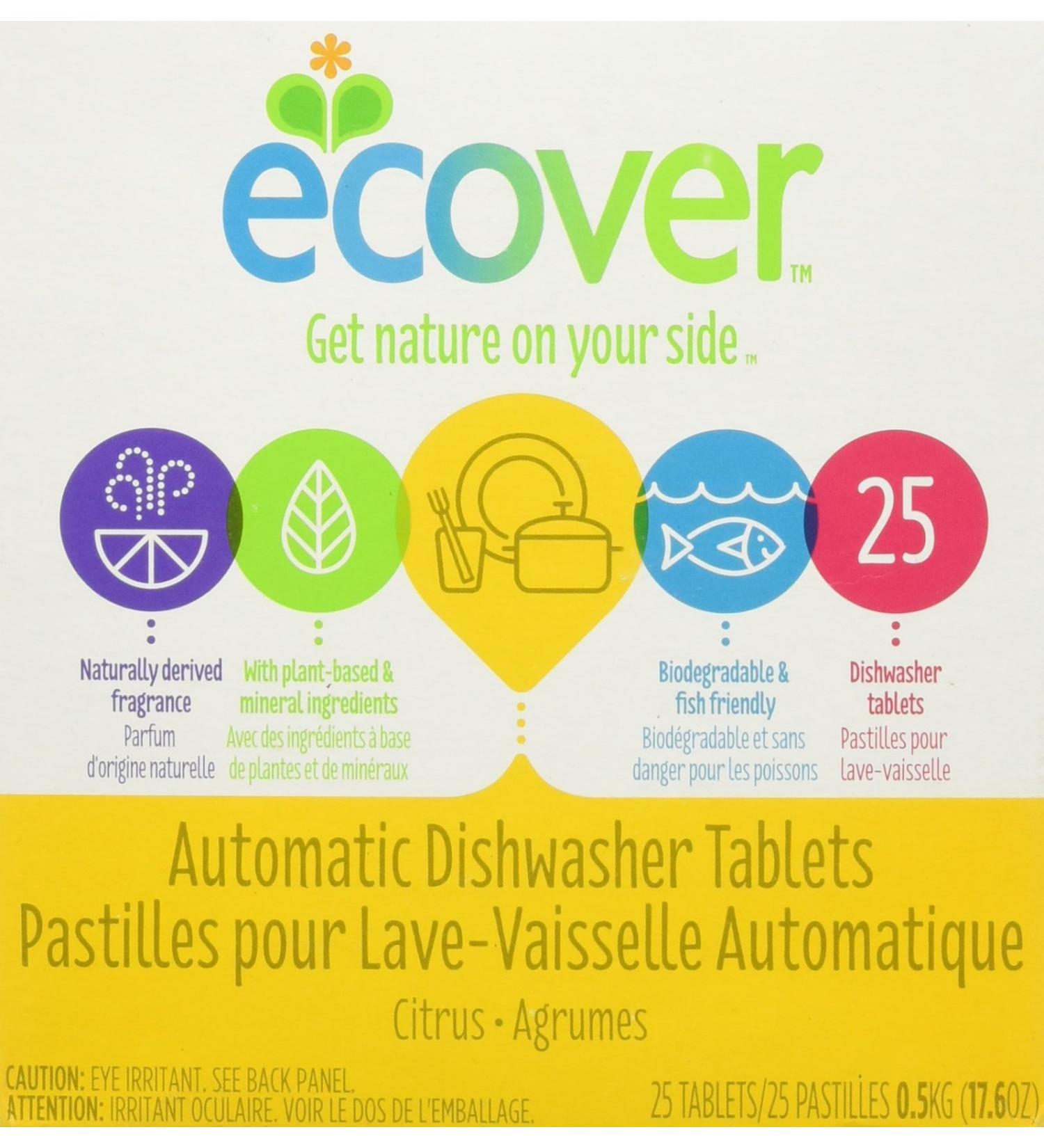 Ecover Ecological Automatic Dishwasher Tablets -- 25 Tablets