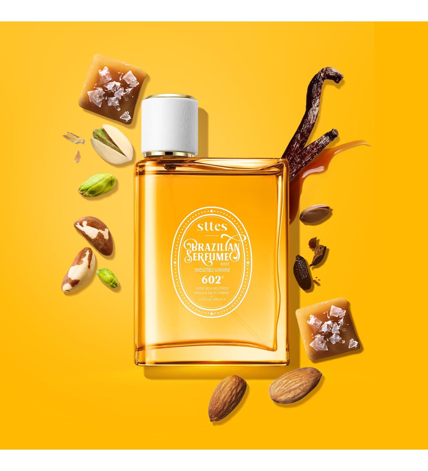 Irresistible Sunshine (plus) Brazilian perfume contains the delicious fragrance of vanilla pistachio and caramel sunflower Perfume spray for women's hair and body (2 bottles of 6.8 fl oz.) - Buy Online on GoSupps.com