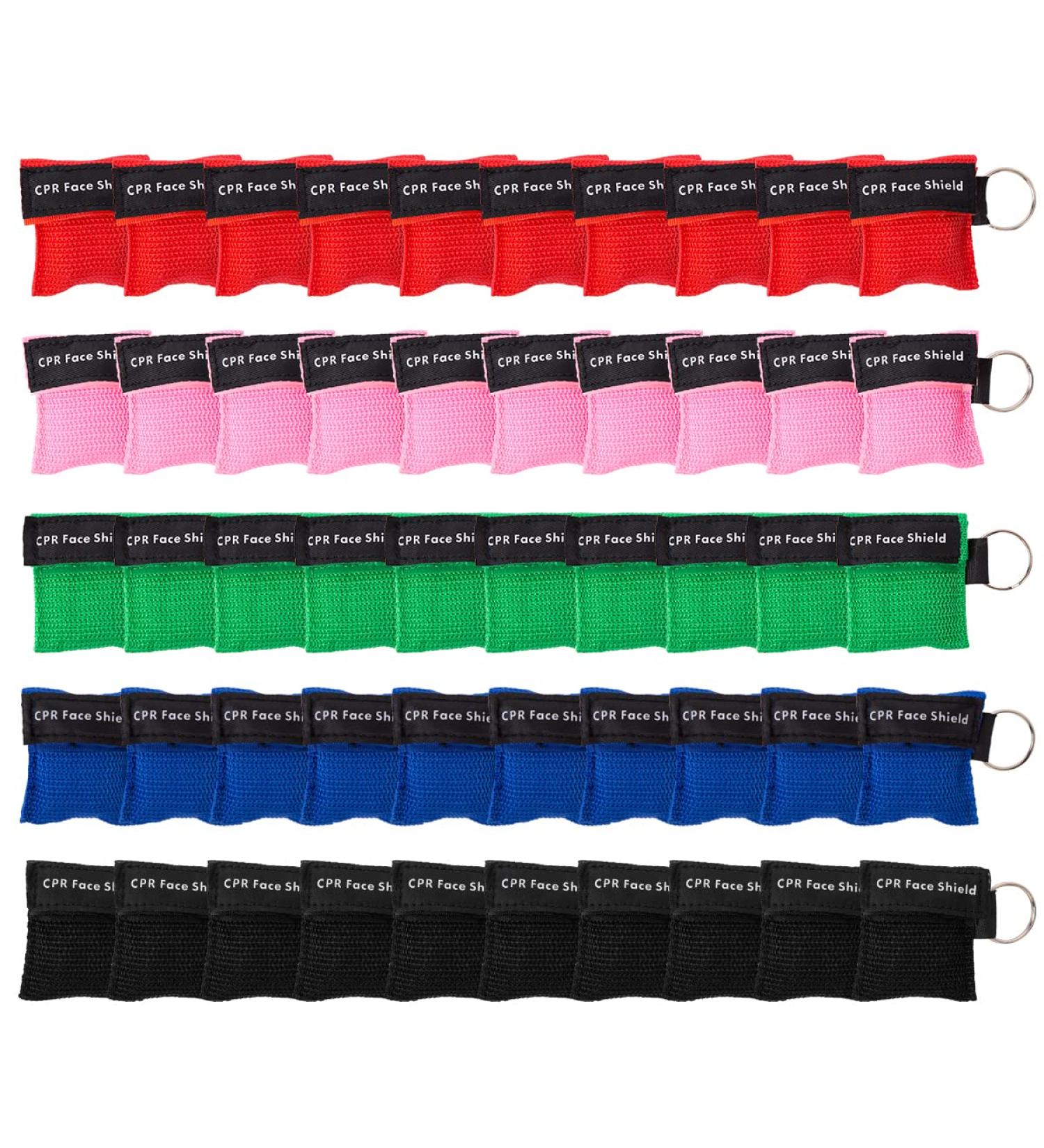 iFory 50 Packs CPR Pocket Mask Keychain with One Way Valve - CPR Face Shield for First Aid Training - Buy Online on GoSupps.com