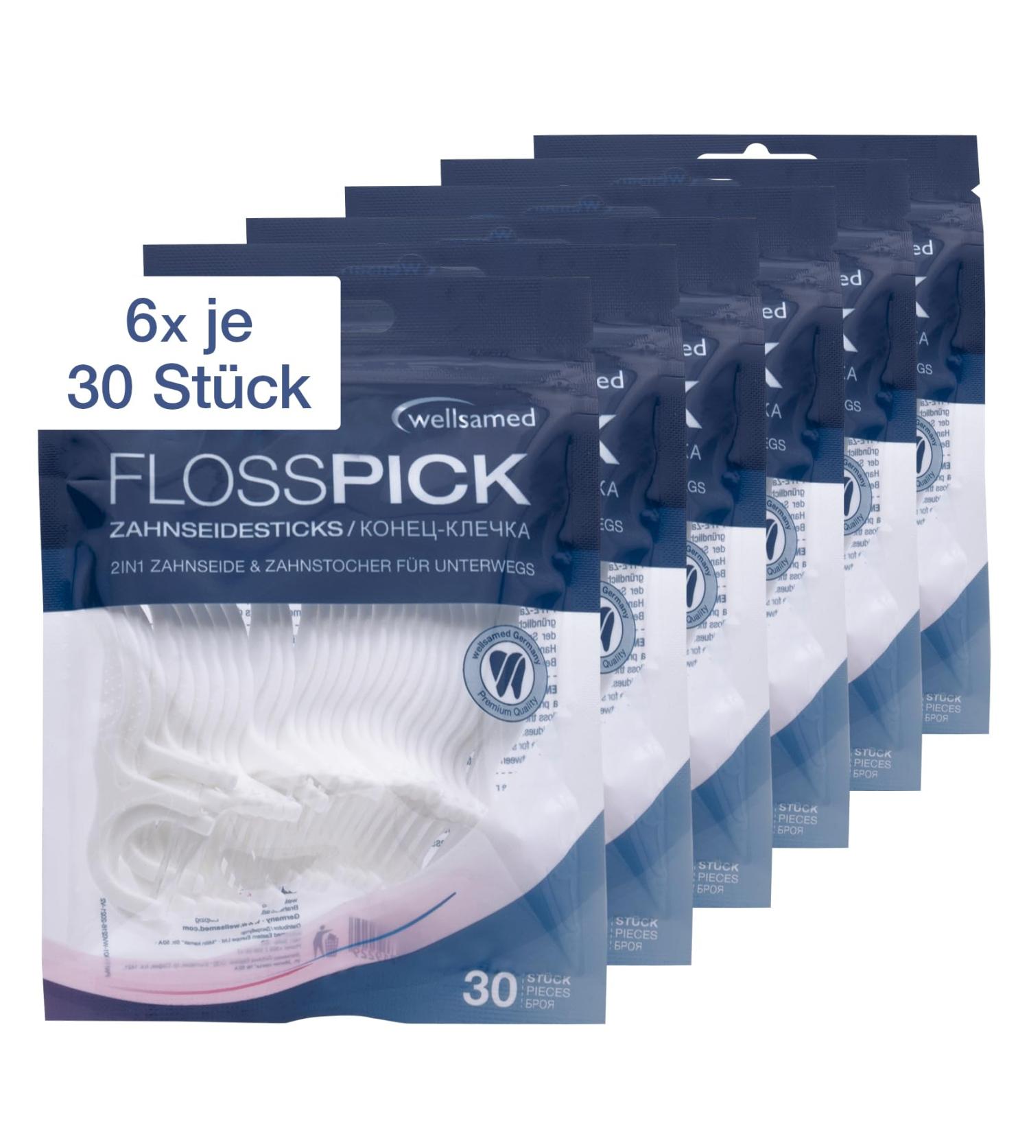 Buy Wellsamed Unwaxed Dental Floss Sticks - Tasteless 180 Pieces for Superior Interdental Cleaning | International Shipping Available - Buy Online on GoSupps.com