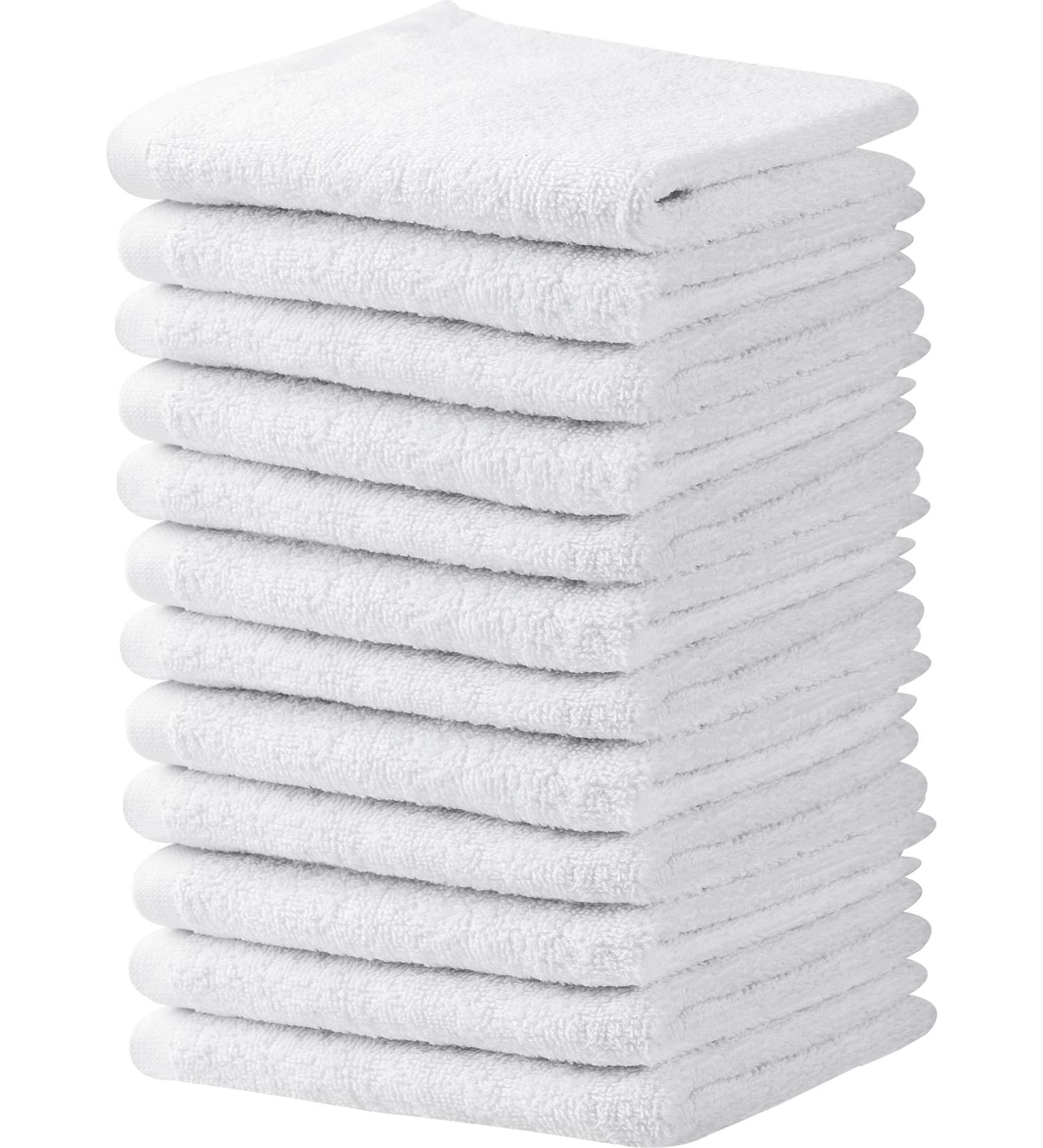 12 Pack White Salon Towels - 16 x 27 Inches - Highly Absorbent for Hand, Salon, Gym, Spa - Not Bleach Proof - Ideal for Beauty and Home Hair Care - Buy Online on GoSupps.com