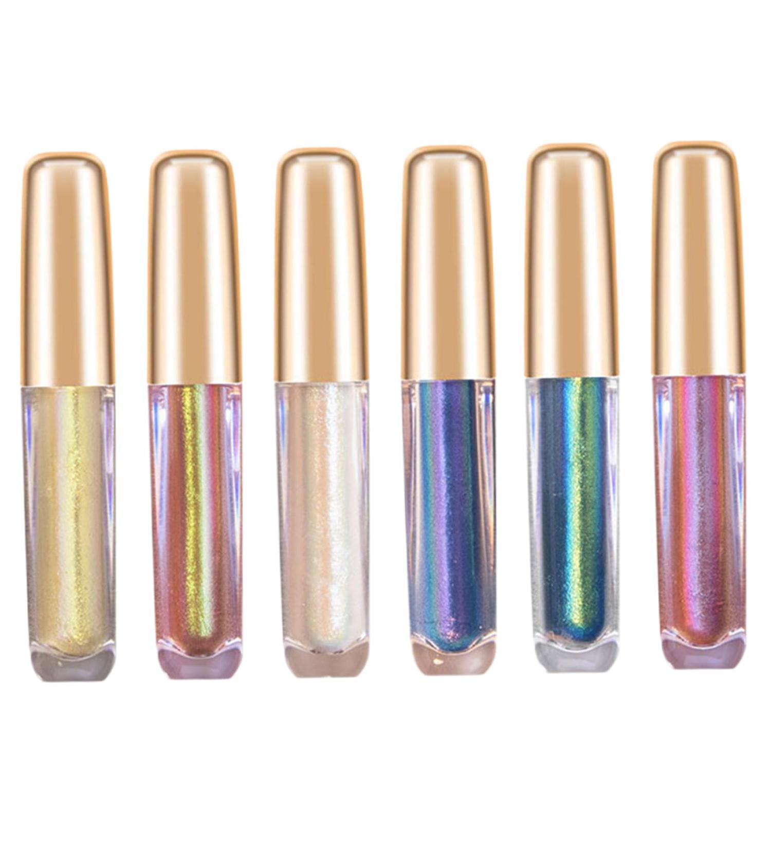 Liquid Glitter Eyeshadow Multichrome Eyeshadow Waterproof Metallic Glitter Liquid Eyeshadow Highly Pigment Holographic Eyeshadow Long Lasting Chrome Eyeshadow 3PCS