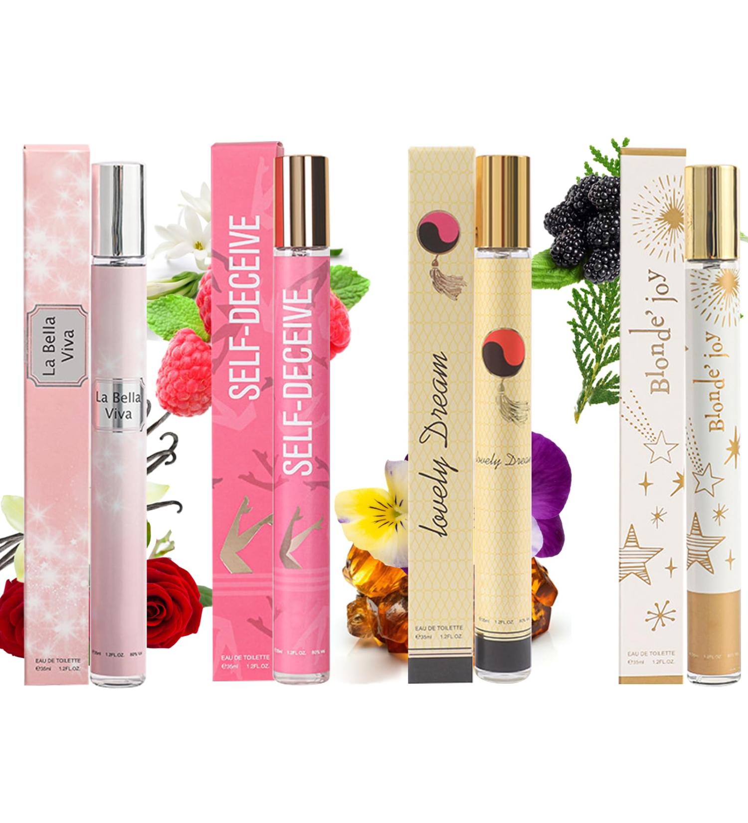 4 Pack Eau de Toilette Valentines Day Gifts for Her Teacher Appreciation Gifts Perfumes for Women Bridesmaid Gifts Travel Size Perfume Gift Sets Natural Fragrances Fruity Floral Eau De Parfum 4x35 ML - Buy Online on GoSupps.com