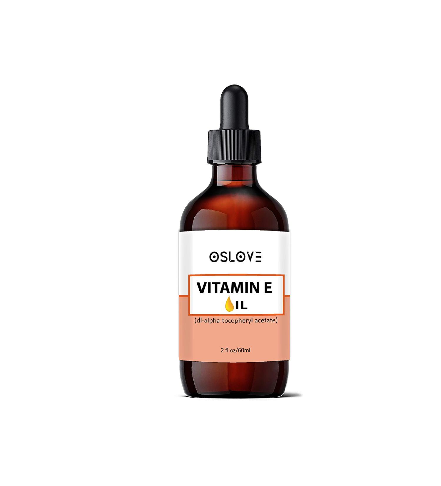 Pure Vitamin E Oil- 2 Fl.oz by Oslove- Use as is or in Skin and Hair Product Formulations | Moisturizing and Softening for Hair, Nails and Skin