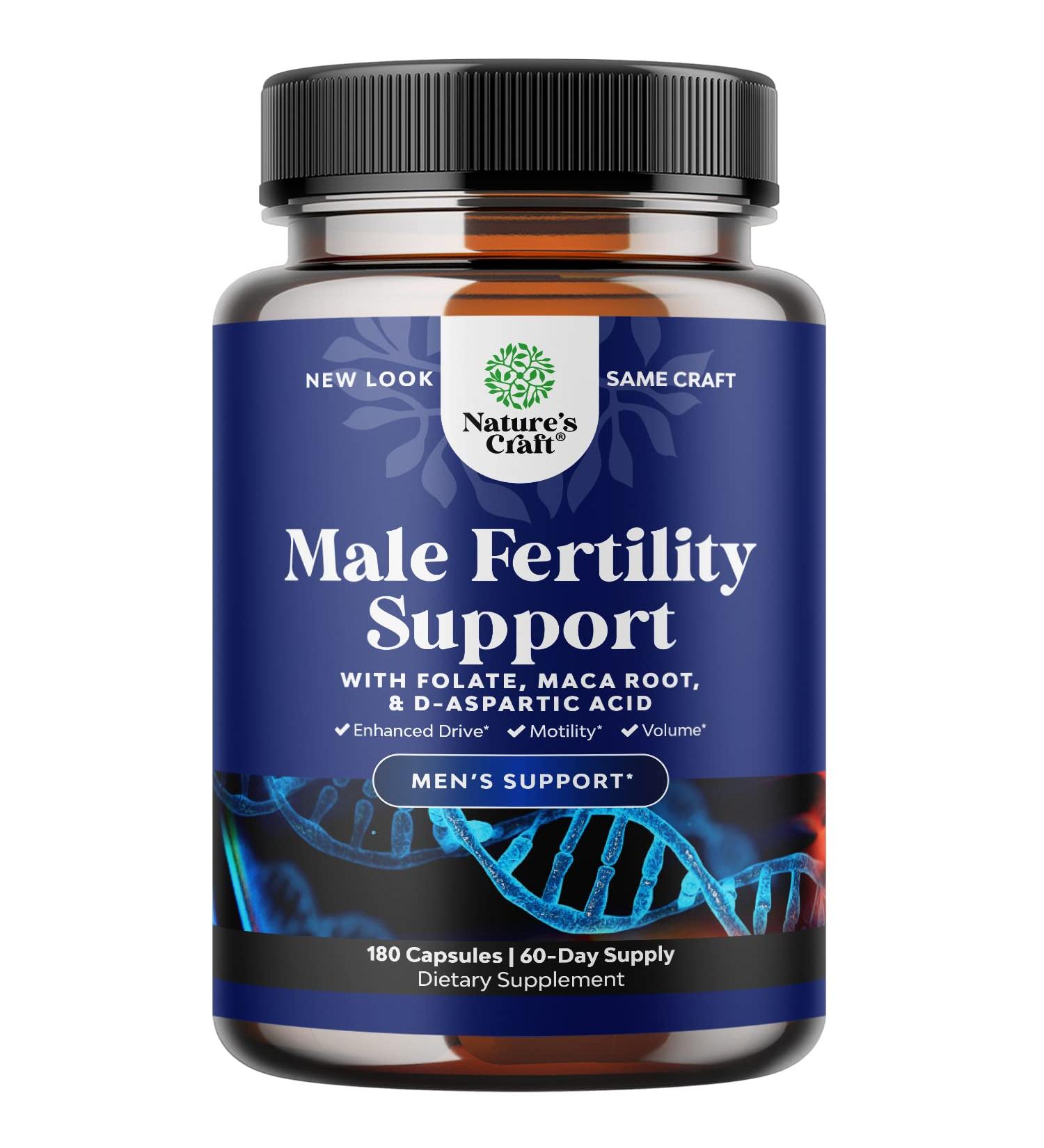 Prenatal Multivitamin for Men - Fertility Supplement with L-Arginine, D-Aspartic Acid, Maca Root - 180ct - Buy Online on GoSupps.com