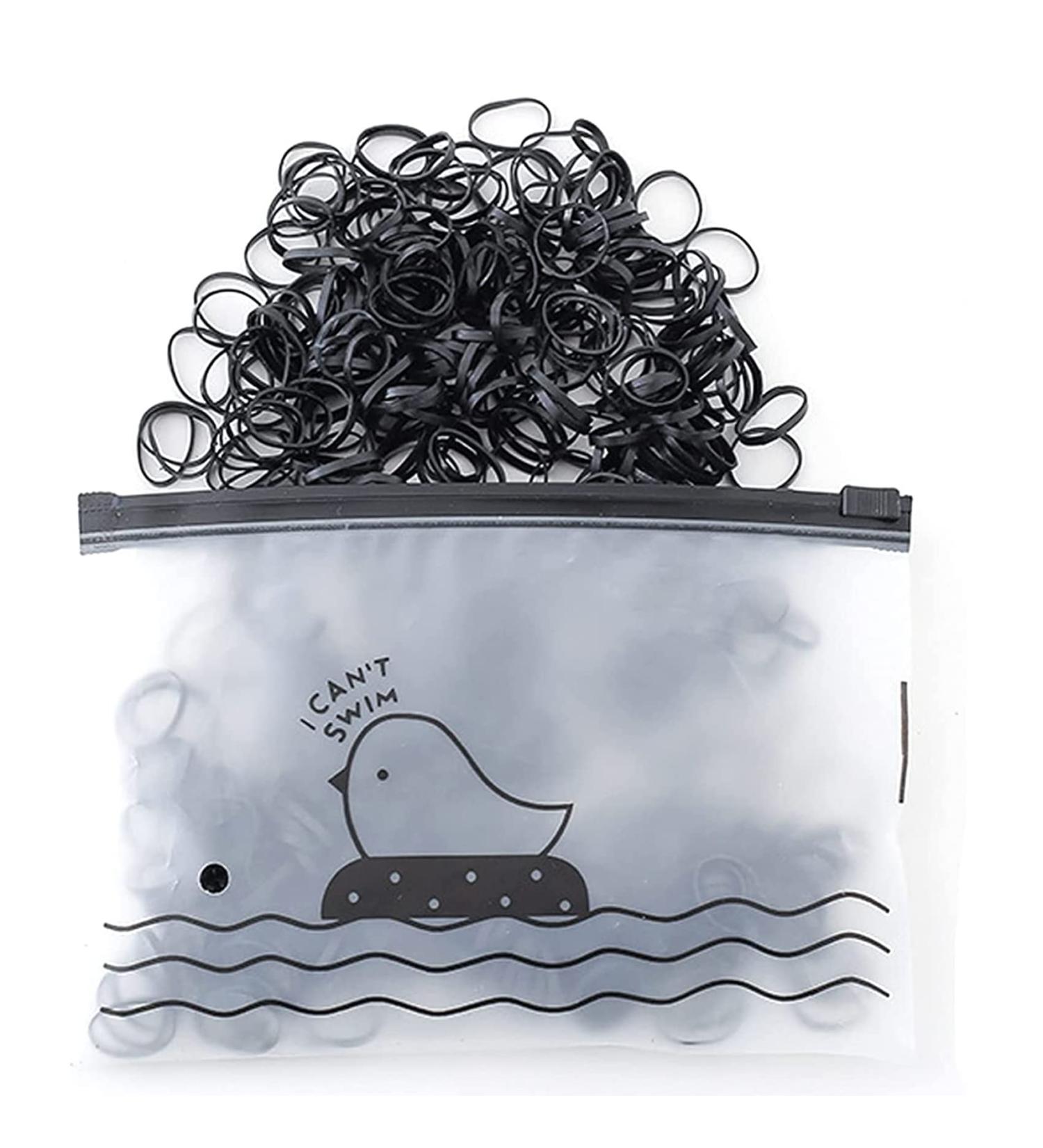 200 Mini Elastic Hair Ties for Girls - Perfect for Braids Dreadlocks & Weddings - Black Hair Accessories - Buy Online on GoSupps.com