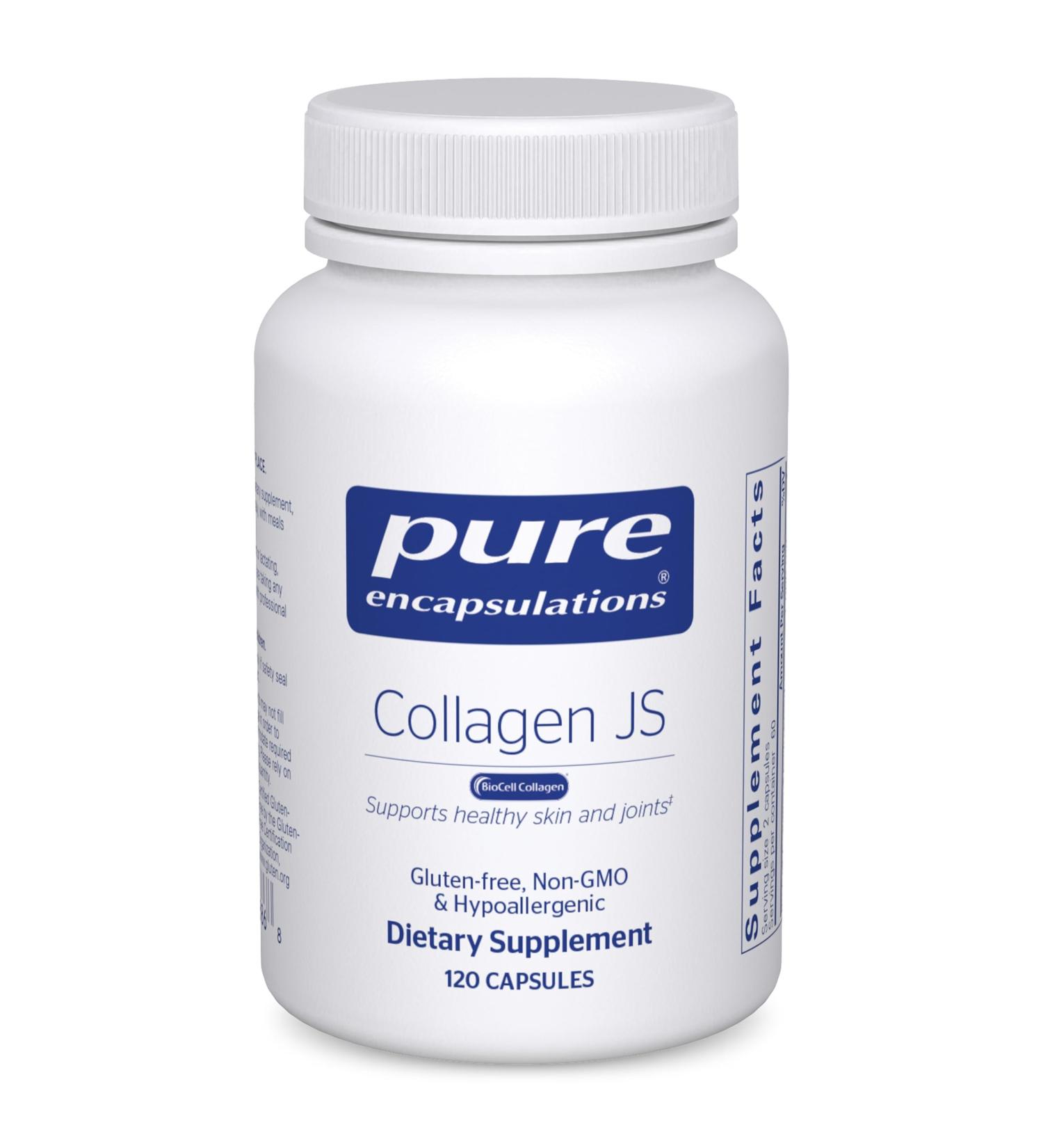 Pure Encapsulations Collagen JS - Skin & Joint Health* - 1 000 mg Hydrolyzed Biocell Collagen - Gluten Free & Non-GMO - 120 Capsules 120 Count (Pack of 1) - Buy Online on GoSupps.com