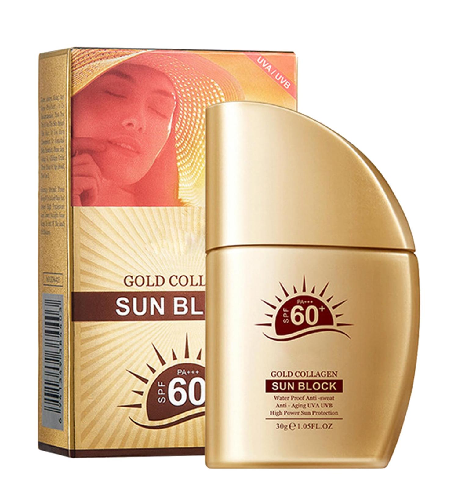 Collagen Face Sunscreen SPF 60+ | Water-Resistant Moisturizer for All Skin Types | Protect & Hydrate Skin - Buy Online on GoSupps.com