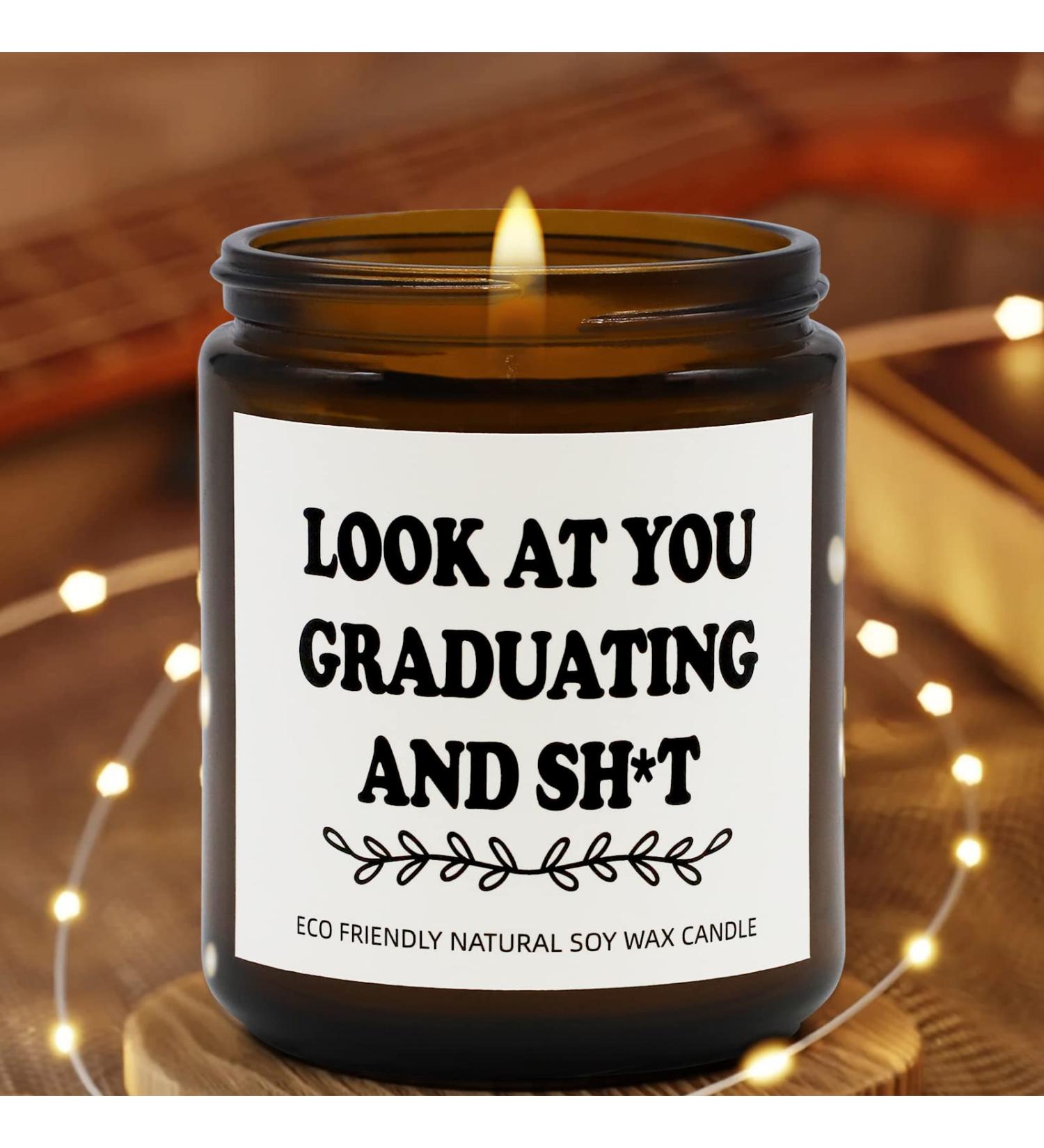 Funny Graduation Gift Candles - Gardenia Scented Party Decor for High School & College Grads | Perfect Gift for Him/Her & Best Friend - Buy Online on GoSupps.com