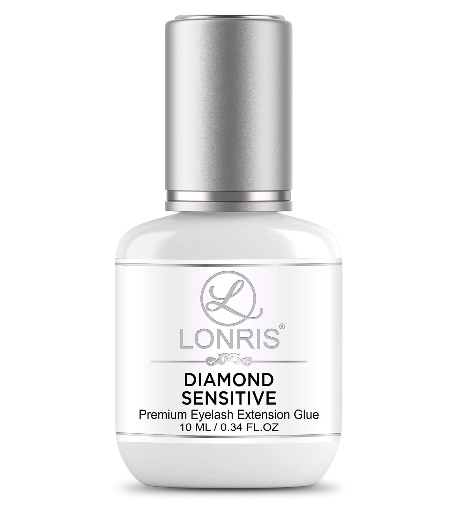Low-Fume Eyelash Extensions Glue - LONRIS Diamond Sensitive 10ml | No Irritation Long-Lasting Hold for Beginners & Experts - Buy Online on GoSupps.com
