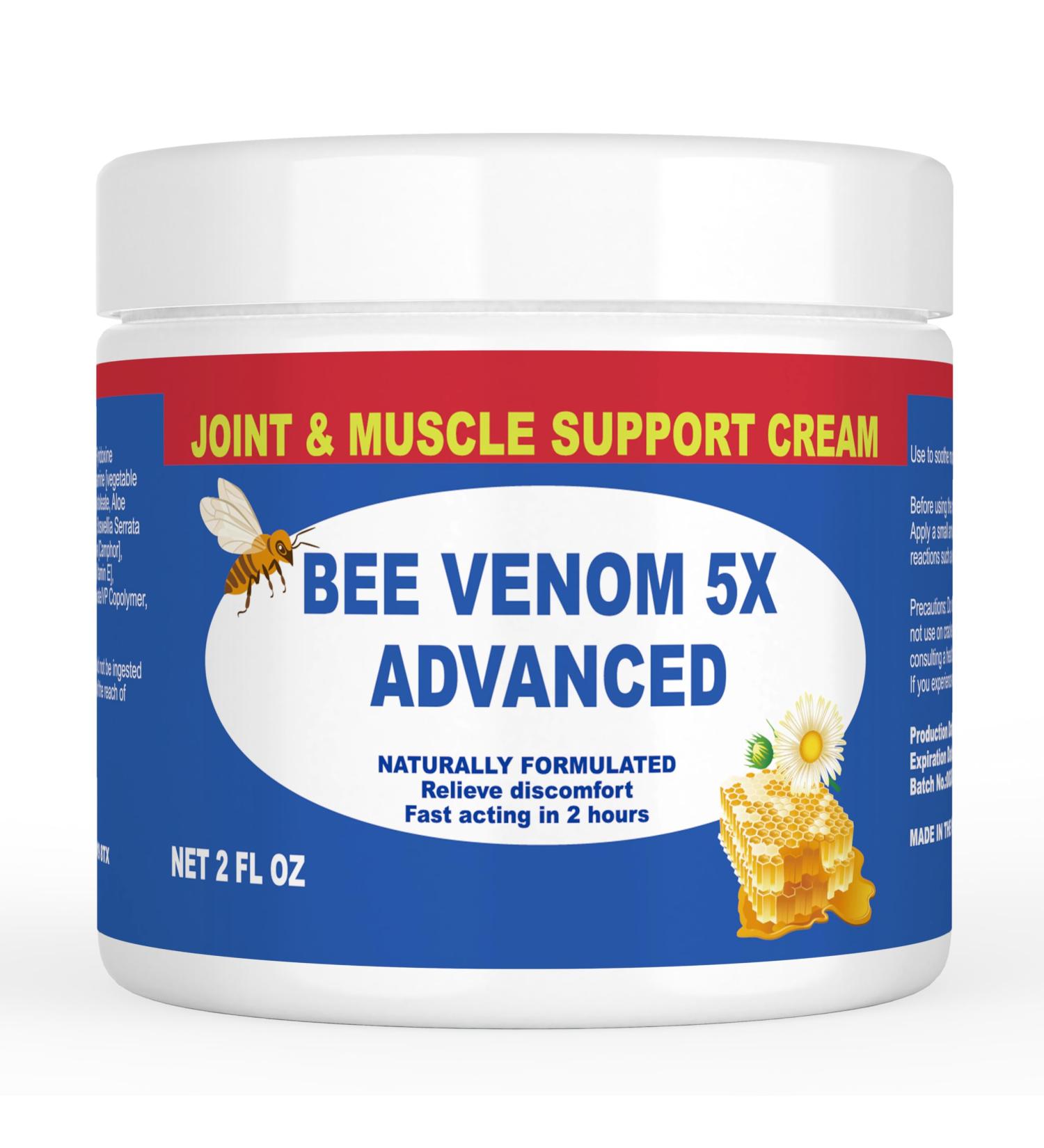 10x Extract Bee Venom Serum & Joint Relief Cream - Instant Pain Relief for Back Neck Muscle & Joints | 2 Fl Oz (Pack of 6) | Vitamin B6 Aloe Vera MSM - Buy Online on GoSupps.com