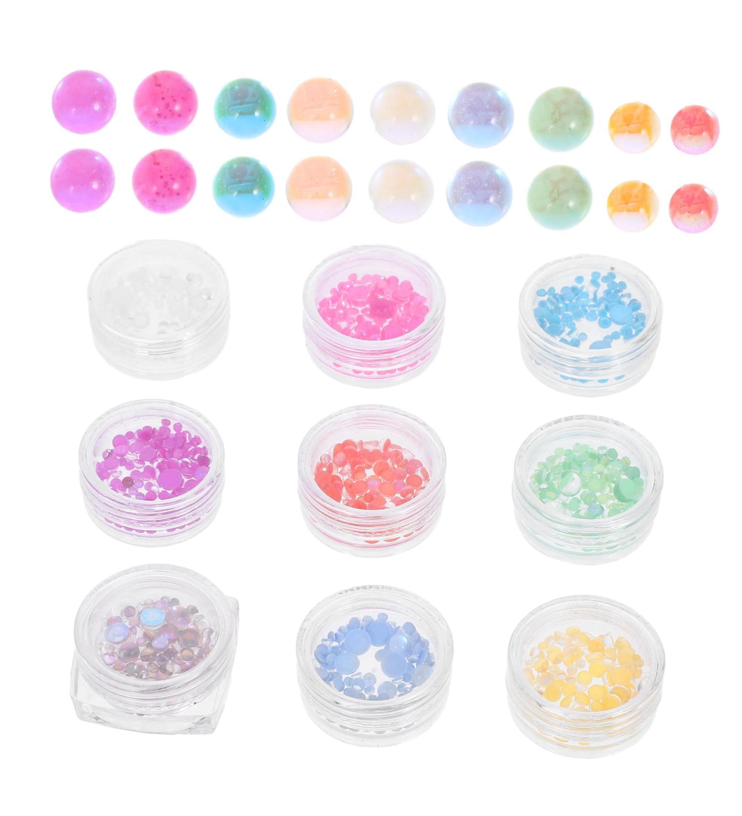 MAGICLULU 9 Boxes Nail Decoration Jewelry Nail Art Beads Kit Nail Beads for Nail Art Nail Gem Beads for Nails Gems for Acrylic Nails Small Beads Nail Jewels Pearl Suite Glass - Buy Online on GoSupps.com