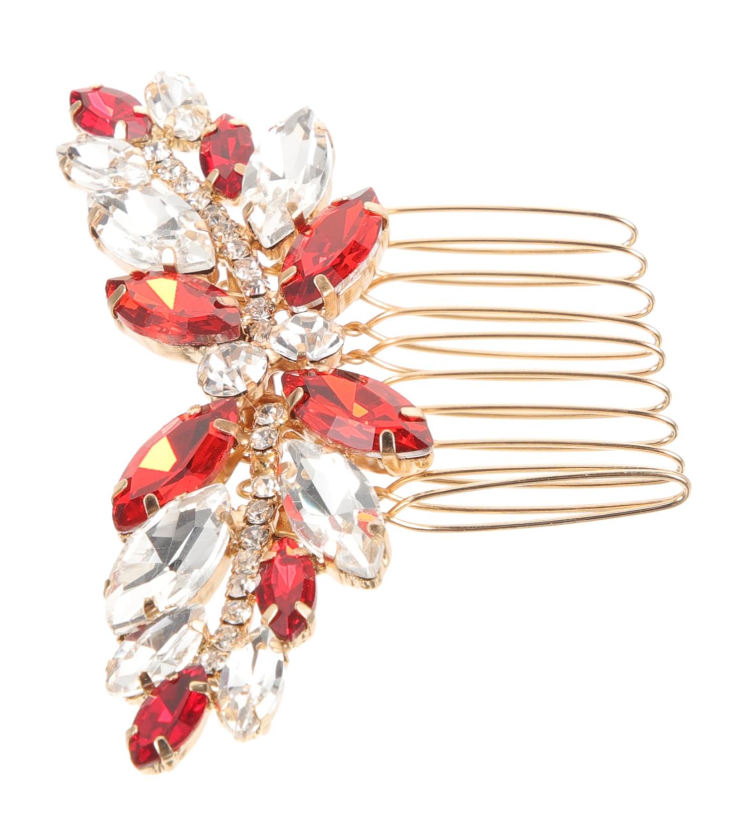 Mikinona Metal With diamond bride headgear accessories wedding hairpin hair barrettes hair pin girl headpiece romantic comb alloy rhinestones rhinestone hair clips Hair piece girl - Buy Online on GoSupps.com