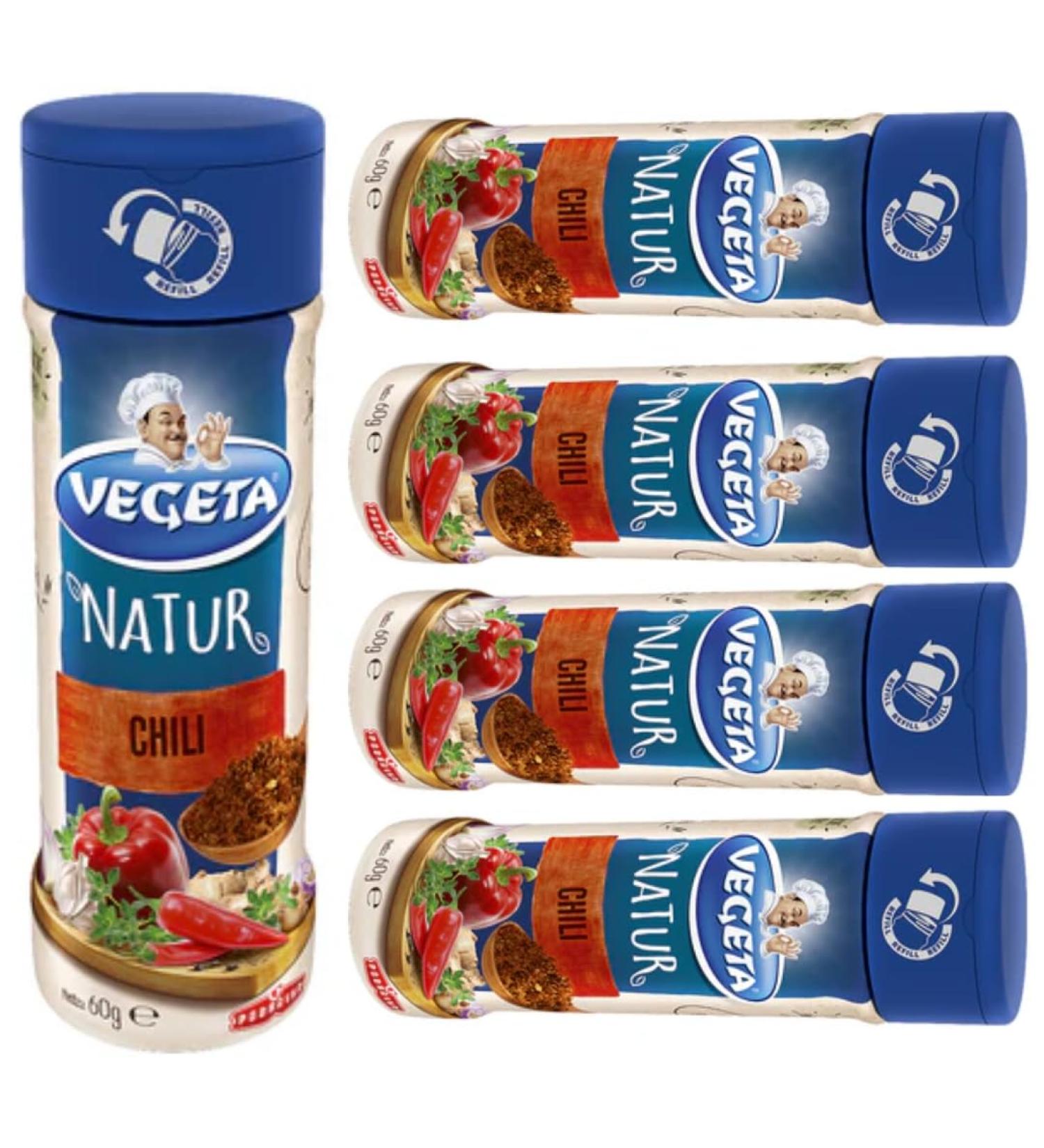 Podravka Vegeta Natural Chilli Shakers for Delicious Spicyness 60g (Pack of 5) - Buy Online on GoSupps.com