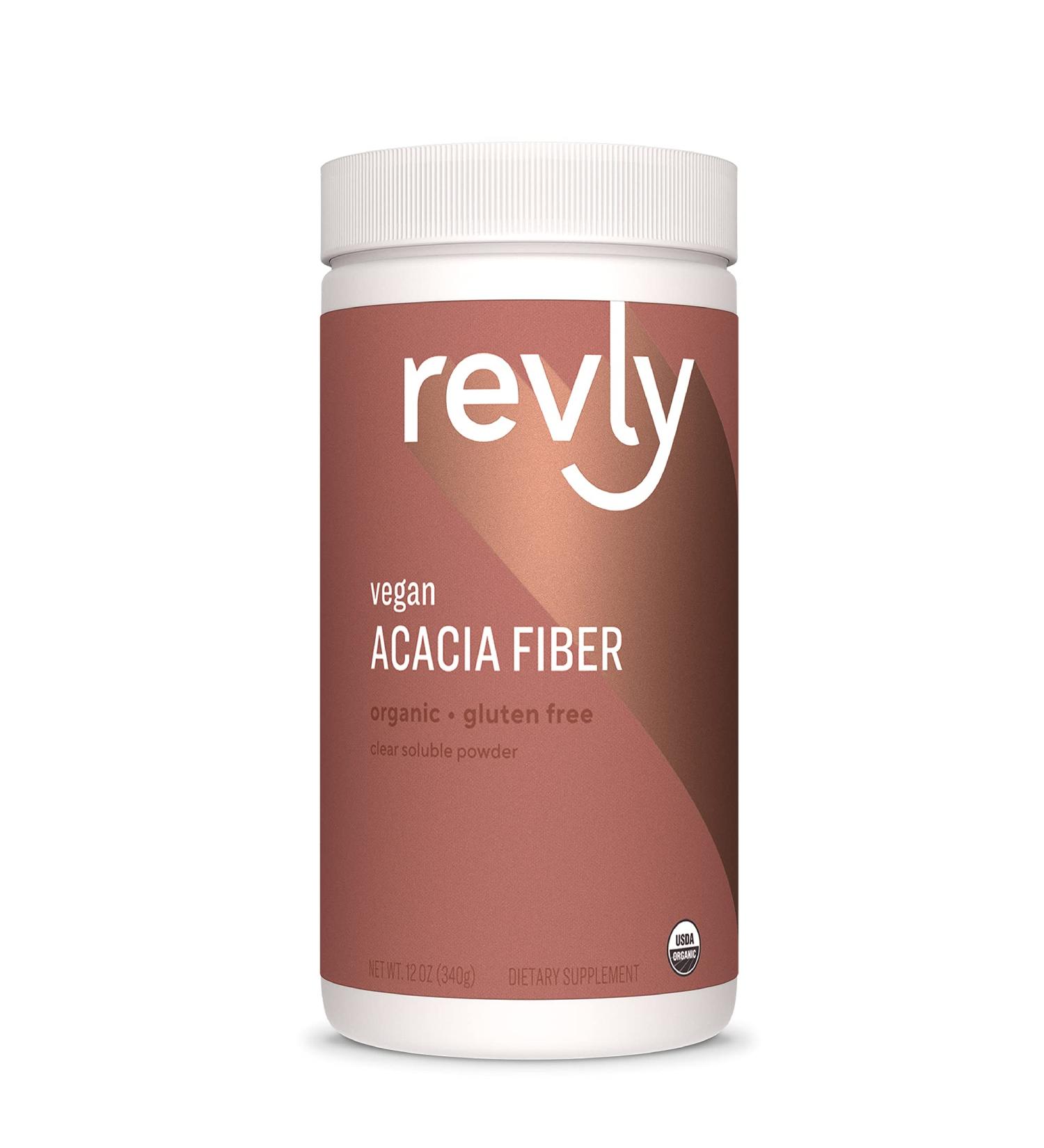 Revly Organic Acacia Fiber Powder 12oz - Vegan, 52 Count - Digestive Health Support - Buy Online on GoSupps.com