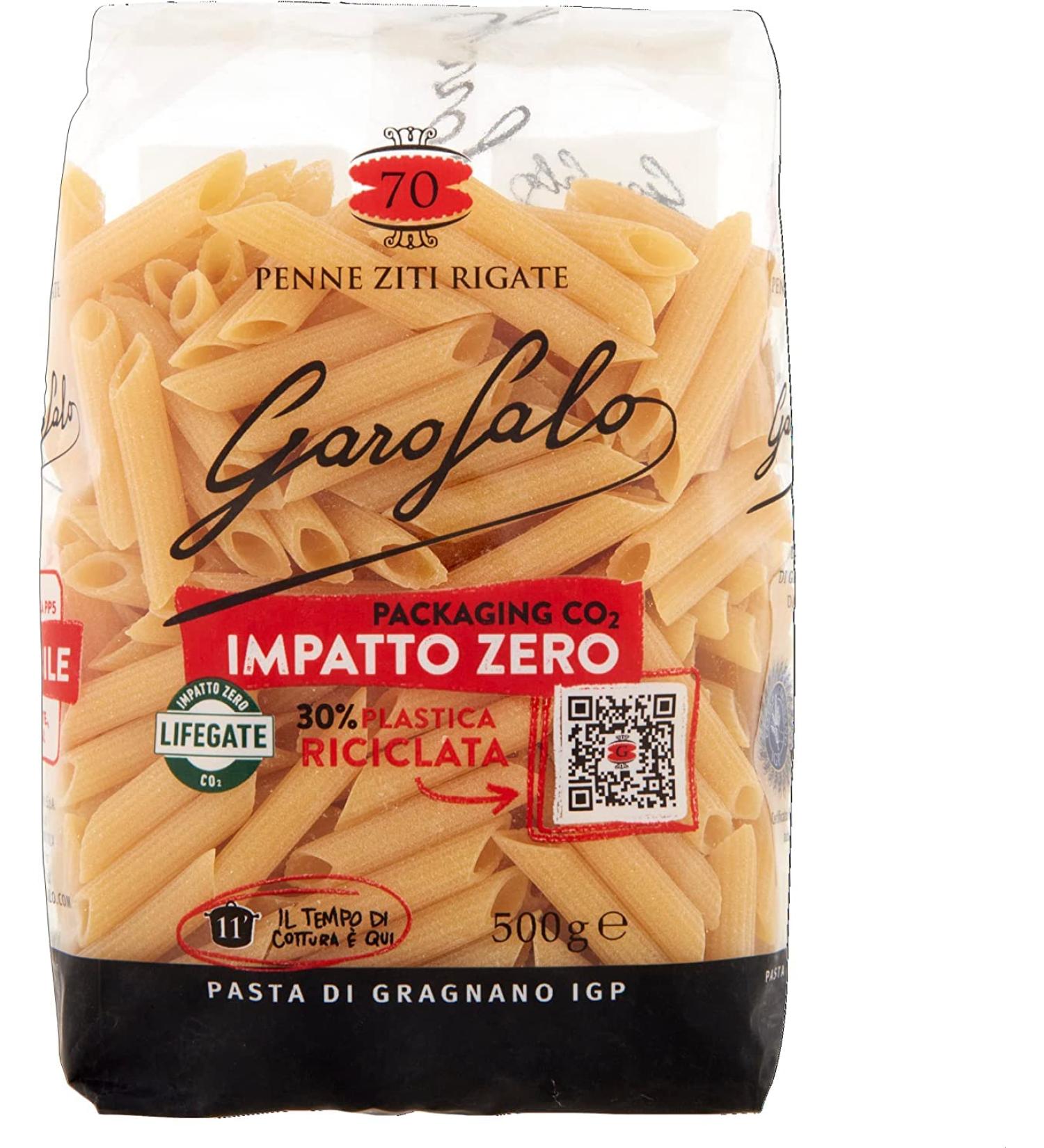  Italian Gourmet E.R. Garofalo Penne Ziti Rigate No. 70 Pack of 10 Neapolitan durum wheat semolina packets with 500g of IGP pasta + 400g Italian Gourmet Polpa - Buy Online on GoSupps.com