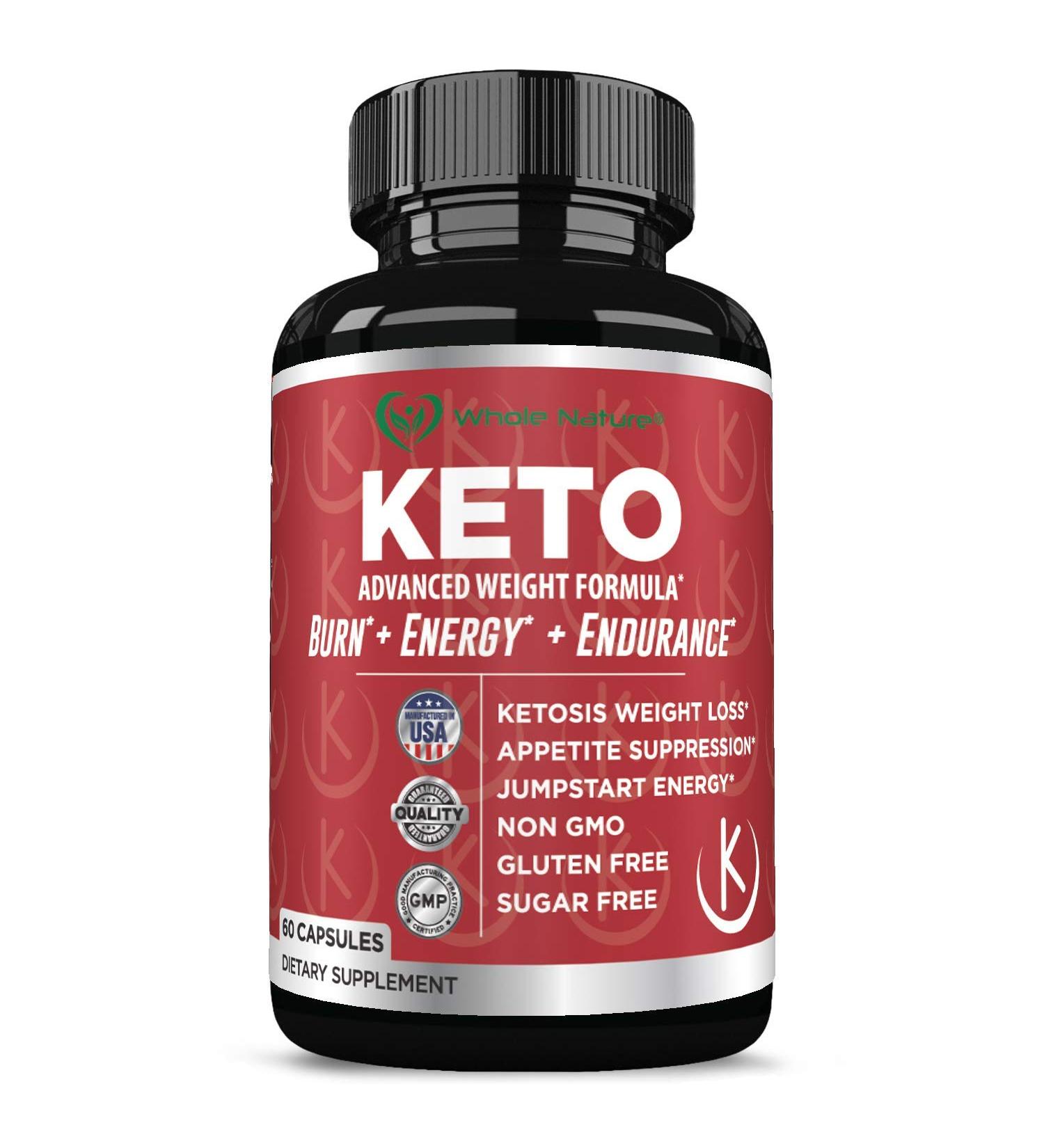 Keto Weight Loss Diet Pills - Rapid Fat Burner for Men and Women - Metabolism and Energy Boost - All Natural Gluten/Sugar Free with Raspberry Ketones - 60 Veggie Capsules - Buy Online on GoSupps.com