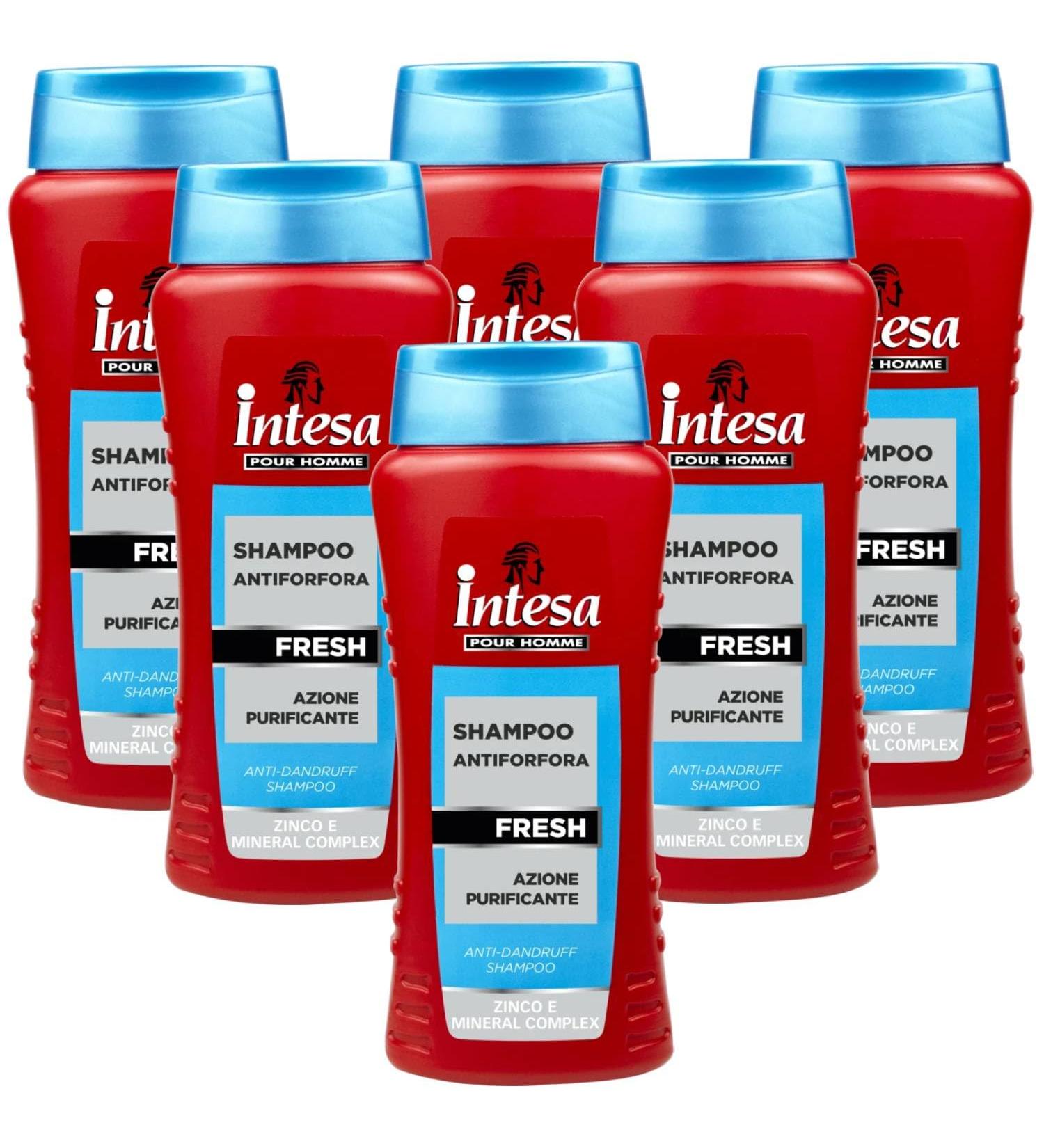 Intesa Intesa Pour Homme Fresh Anti-Dandruff Shampoo 300ml - Purifying Action with Zinc and Mineral Complex - Refreshing Daily Use Against Dandruff (6)