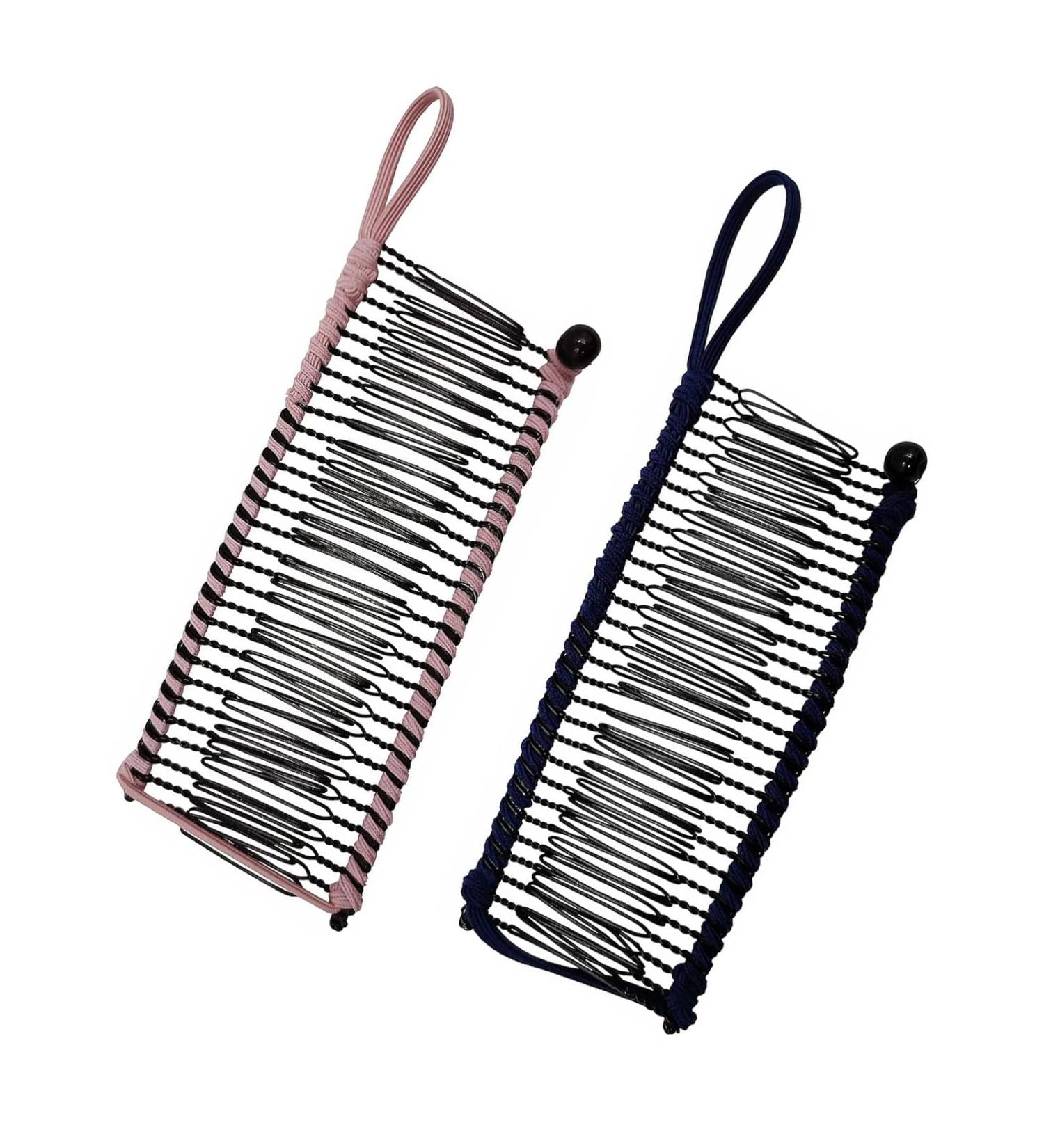 FEXPDL Banana Clips For Hair 2 Pieces Banana Clip 30 Teeth Banana Hair Clips For Thick Hair Vintage Stretchy Banana Hair Clip for Thick Curly Wavy Hair Styling Accessories(Black Pink) Black/PINK - Buy Online on GoSupps.com