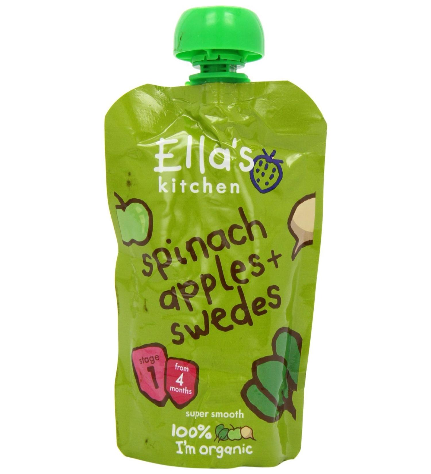 Ella's Kitchen Organic Spinach Apples & Swede Stage 1 120g - Buy Now at [Your Company Name] - Buy Online on GoSupps.com