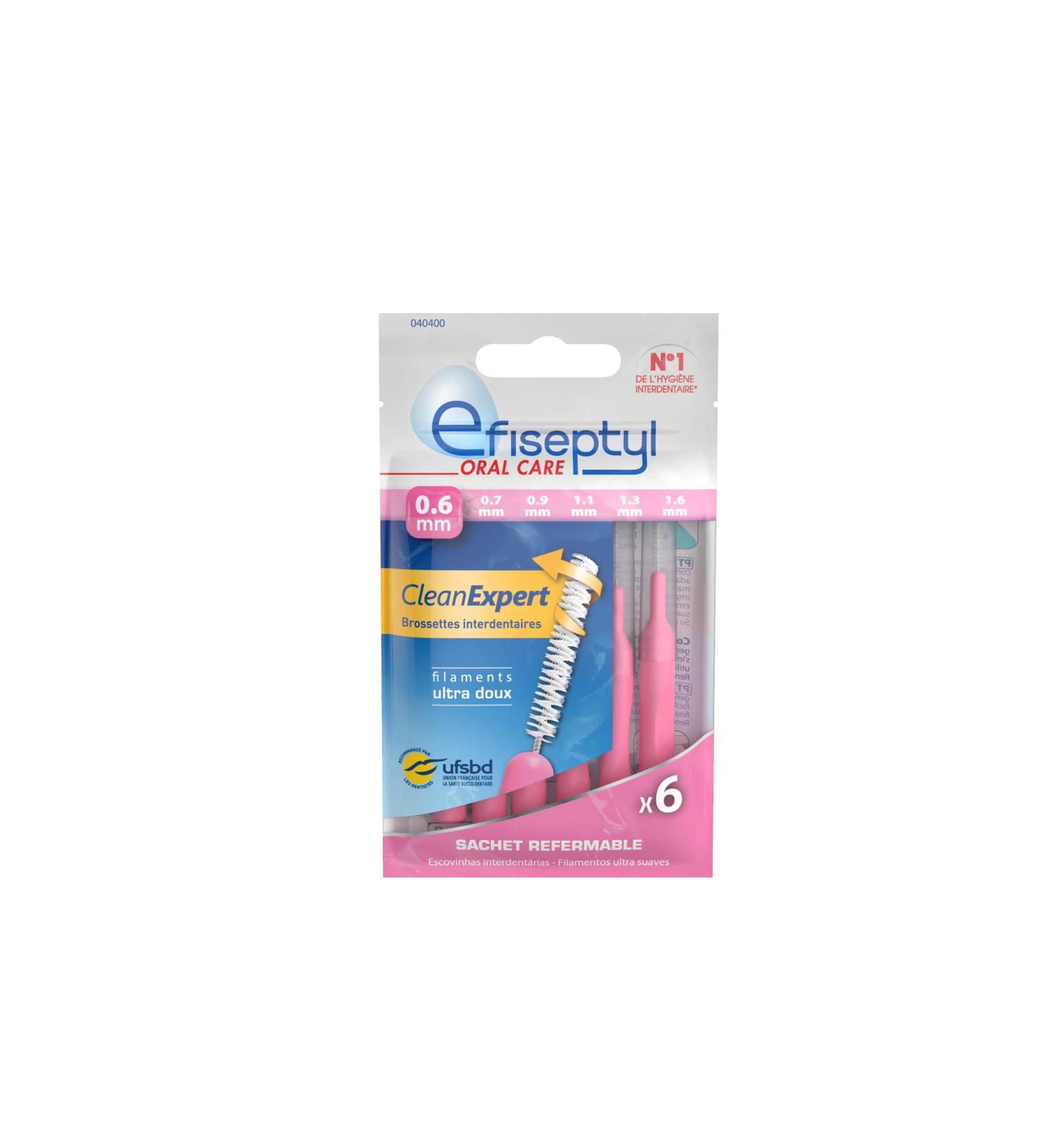 EFISEPTYL Clean Expert - 6 Brushes (0.6 mm) for Ultimate Cleaning | International Shipping - Buy Online on GoSupps.com