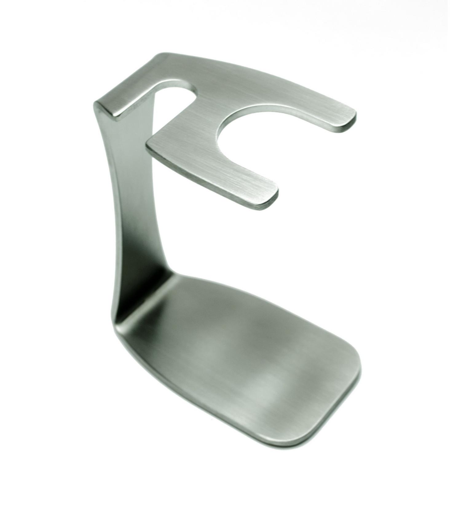 Golddachs shaving brush and razor holder made of stainless steel 1 piece