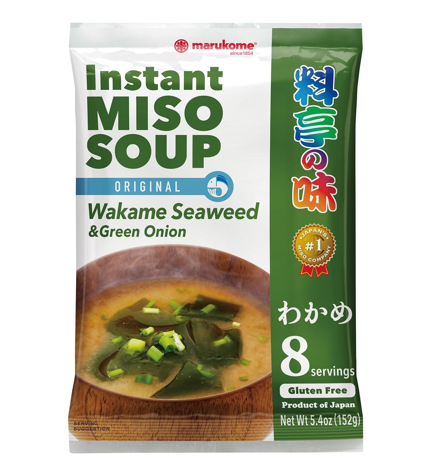 Marukome Instant Ryoutei-No-Aji Miso Soup with Wakame Seaweed 5.5oz - Buy Online on GoSupps.com