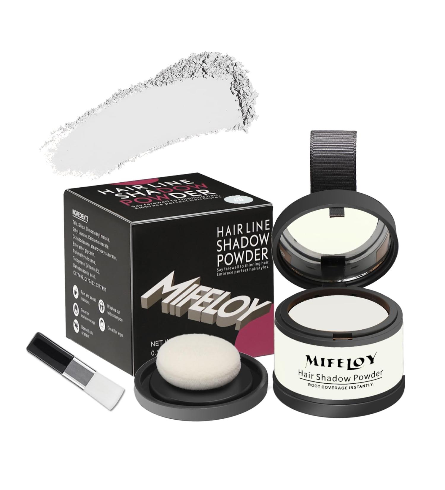  Mifeloy MIFELOY Invisible Hair Root Powder for Men Women Immediate Effect for Thickening Hair Hide Thin Areas Bald Grey White - Buy Online on GoSupps.com