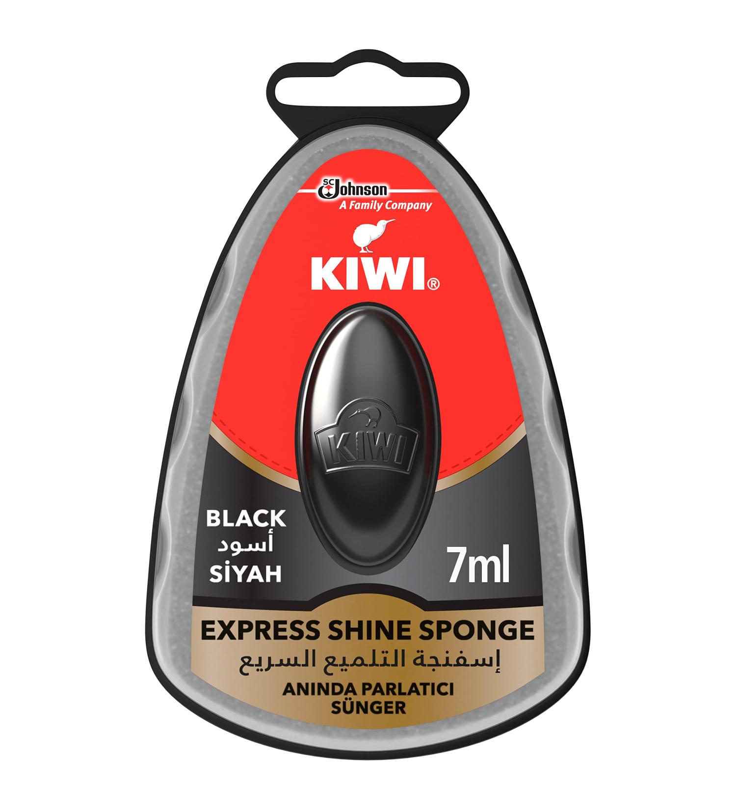 Kiwi Shoe Express Shine Sponge Black 7ml Black Leather Shoes - Buy Online on GoSupps.com