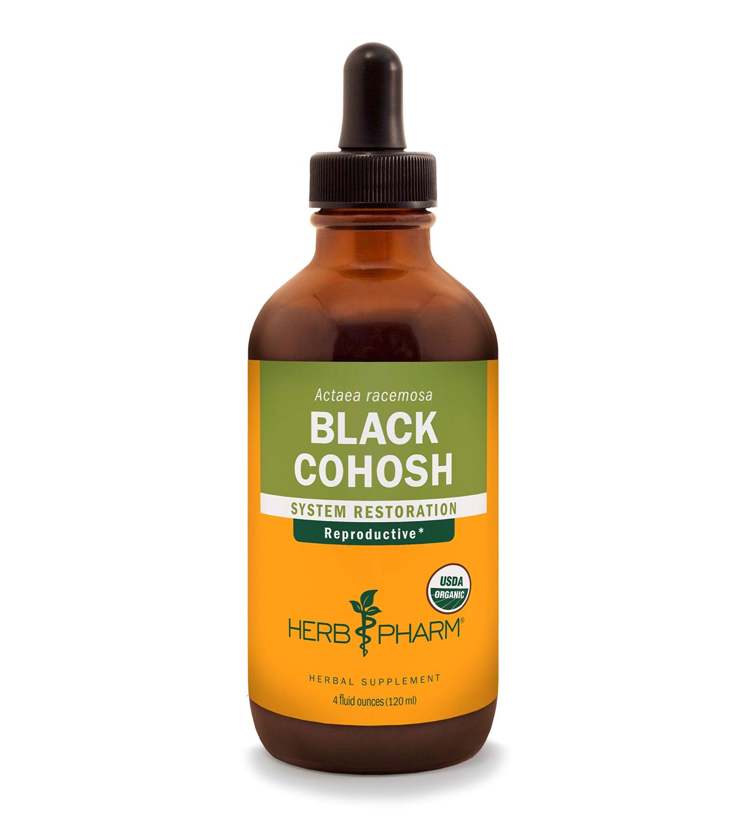 Herb Pharm Certified Organic Black Cohosh Liquid Extract for Female Reproductive System Support - 4 Ounce 4 Fl Oz (Pack of 1) - Buy Online on GoSupps.com