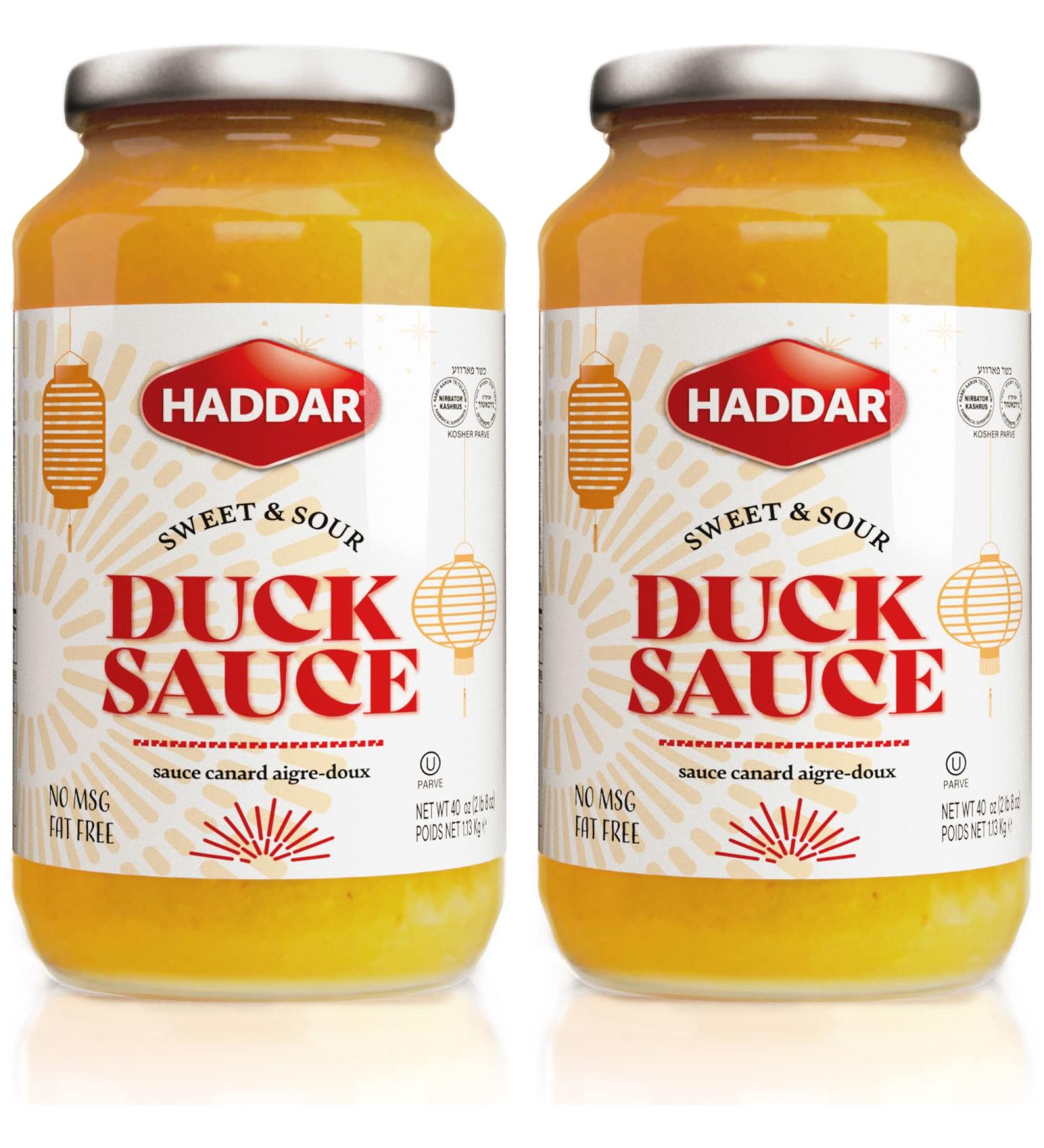 Haddar Sweet & Sour Duck Sauce 40oz (2 Pack) - Rich, Tangy, No MSG, Fat Free - Buy Online on GoSupps.com