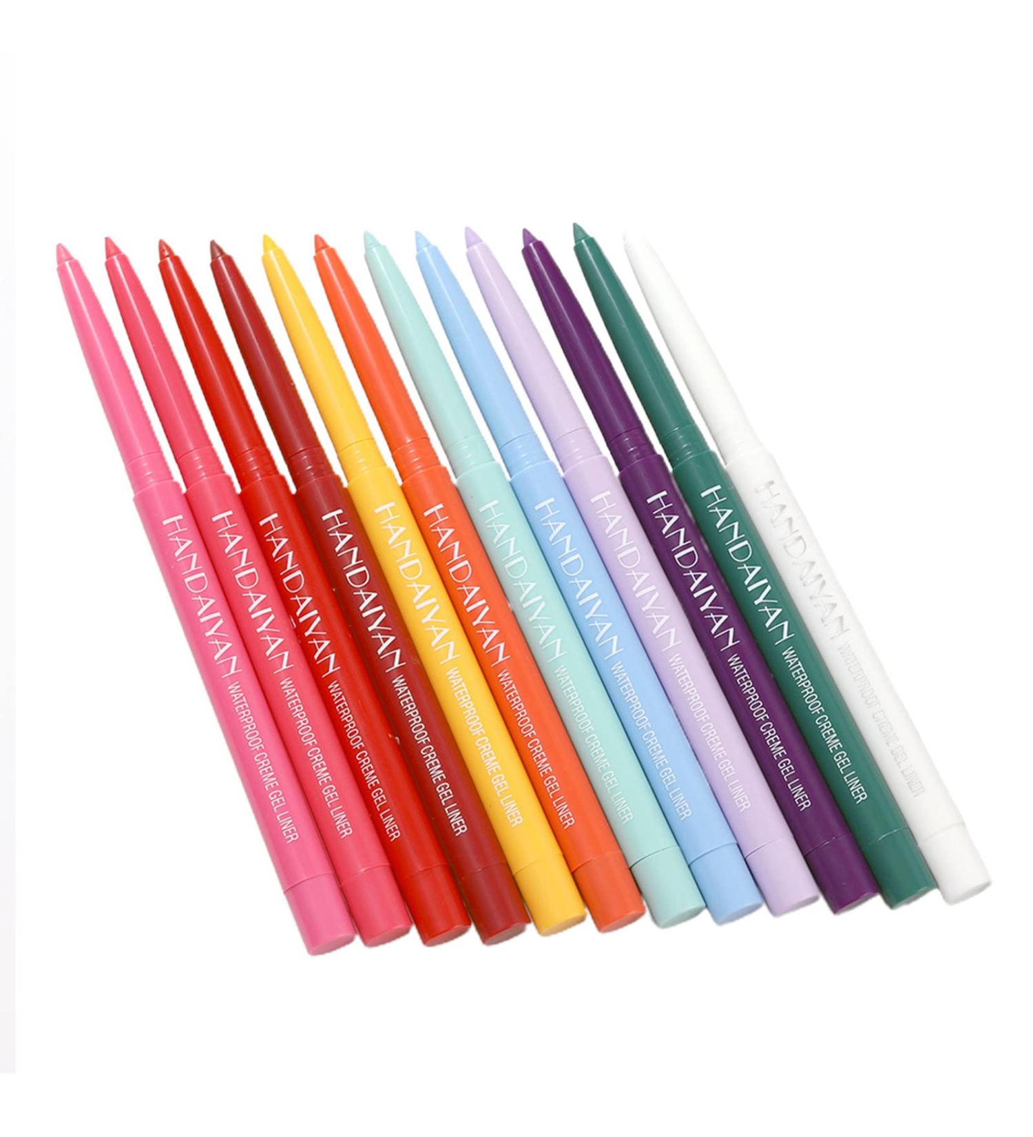 Gel Eyeliner Pencil | Smooth Rainproof Gel Eyeliner for Older Women Colored Eyeliner Set 0.2g High Pigment Tones Longwear with Mousse Texture for Everyday Wear Kkaa - Buy Online on GoSupps.com
