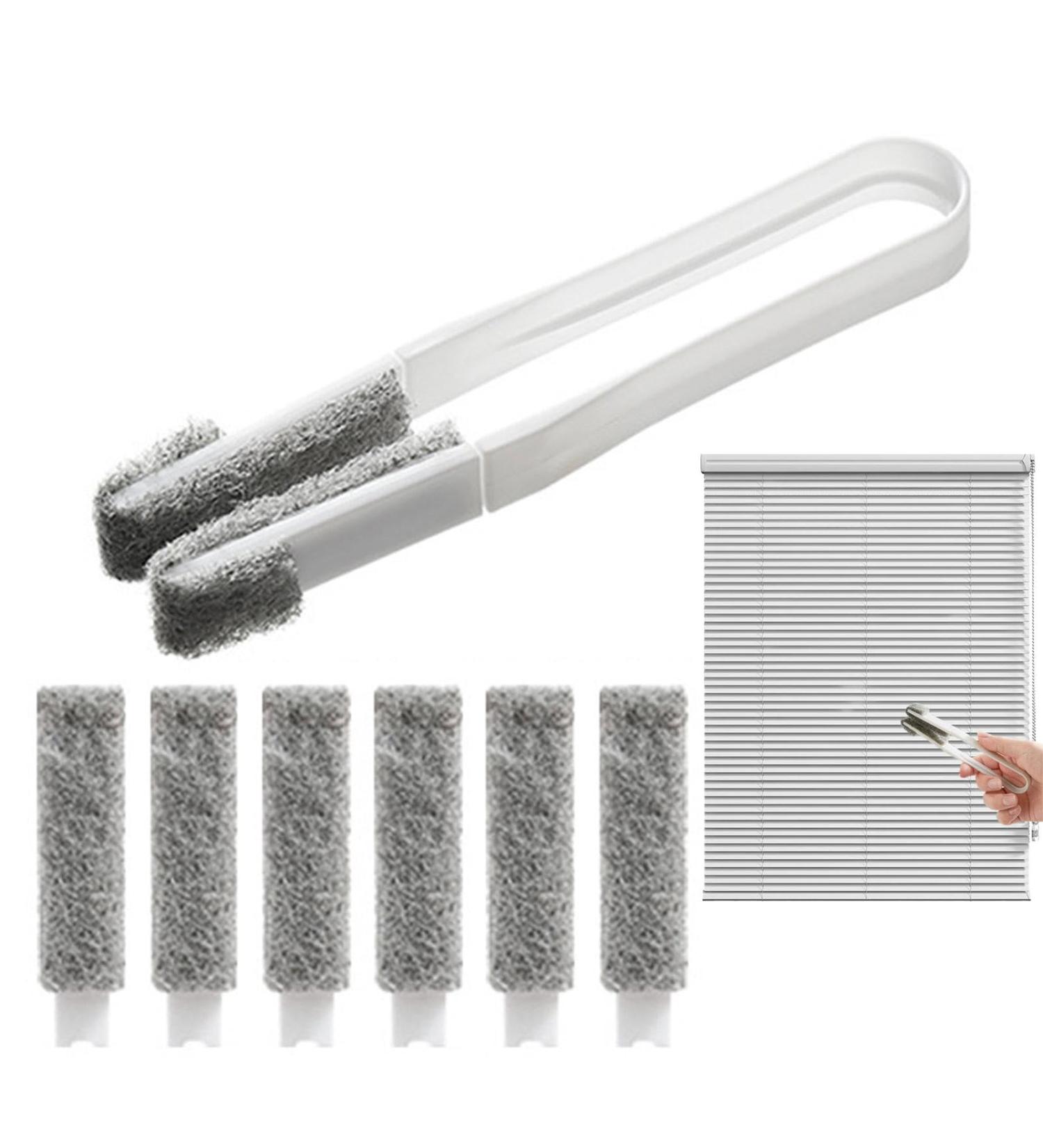 Shakven Window Blind Cleaning Brush | Hand-Held Window Shutters Dusterl - with 6 Replacement Heads Hand-Held Window Shutters Duster for Door Track Window Track - Buy Online on GoSupps.com