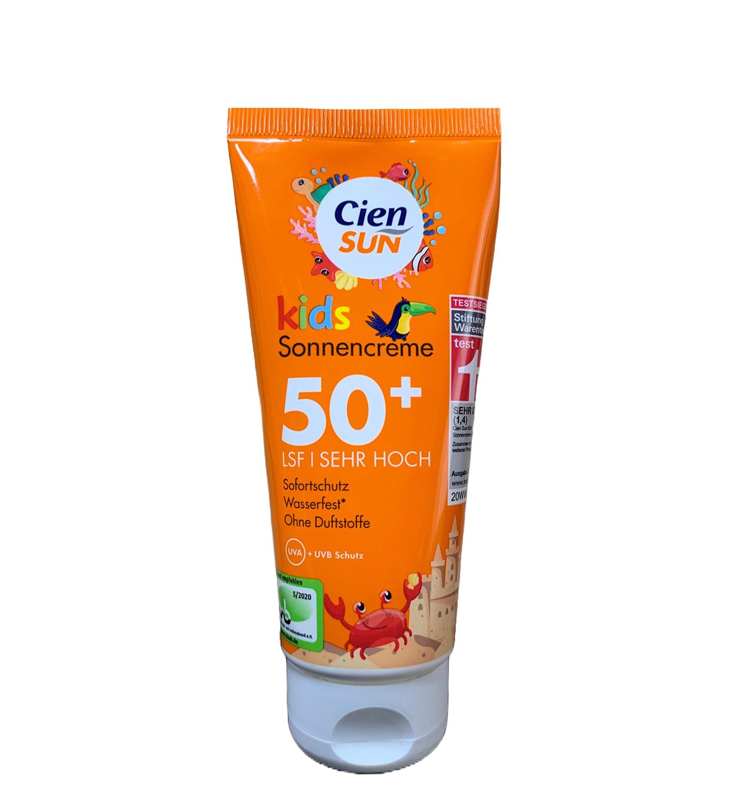 CIEN Sun Kids Sunscreen SPF 50 + Very High Fragrance Free 100 ml