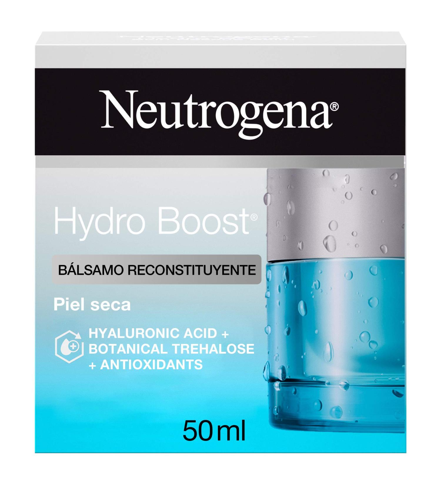 JNTL Consumer Neutrogena Hydro Boost Reconstituent Balm 50 ml facial balm for dry skin with hyaluronic acid and antioxidants 48 hours moisturizing noncomedogenic - Buy Online on GoSupps.com