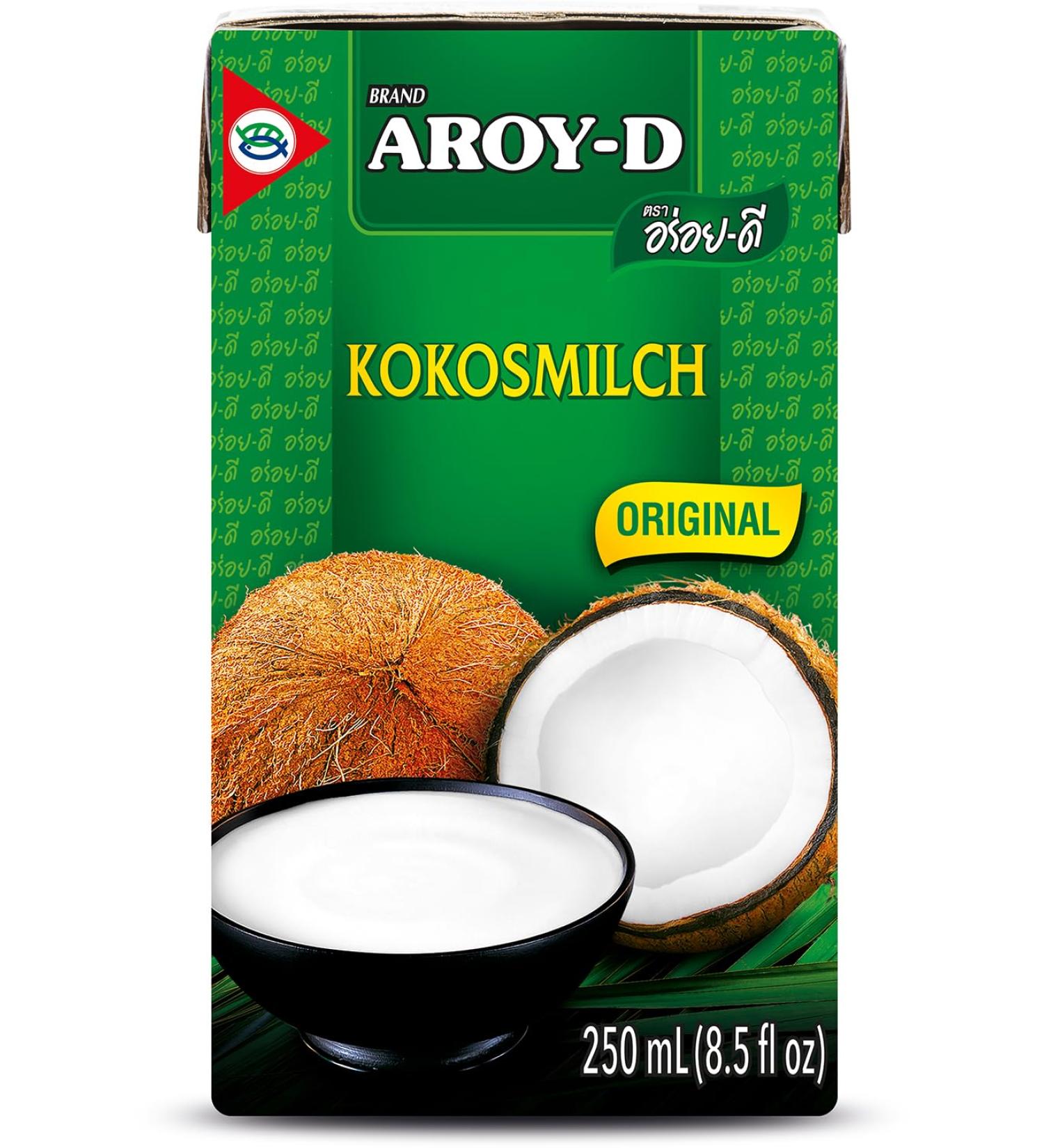 Buy AROY-D Coconut Milk - 250ml for Cooking & Baking | Perfect for Desserts Soups & Cocktails - International Shipping Available - Buy Online on GoSupps.com
