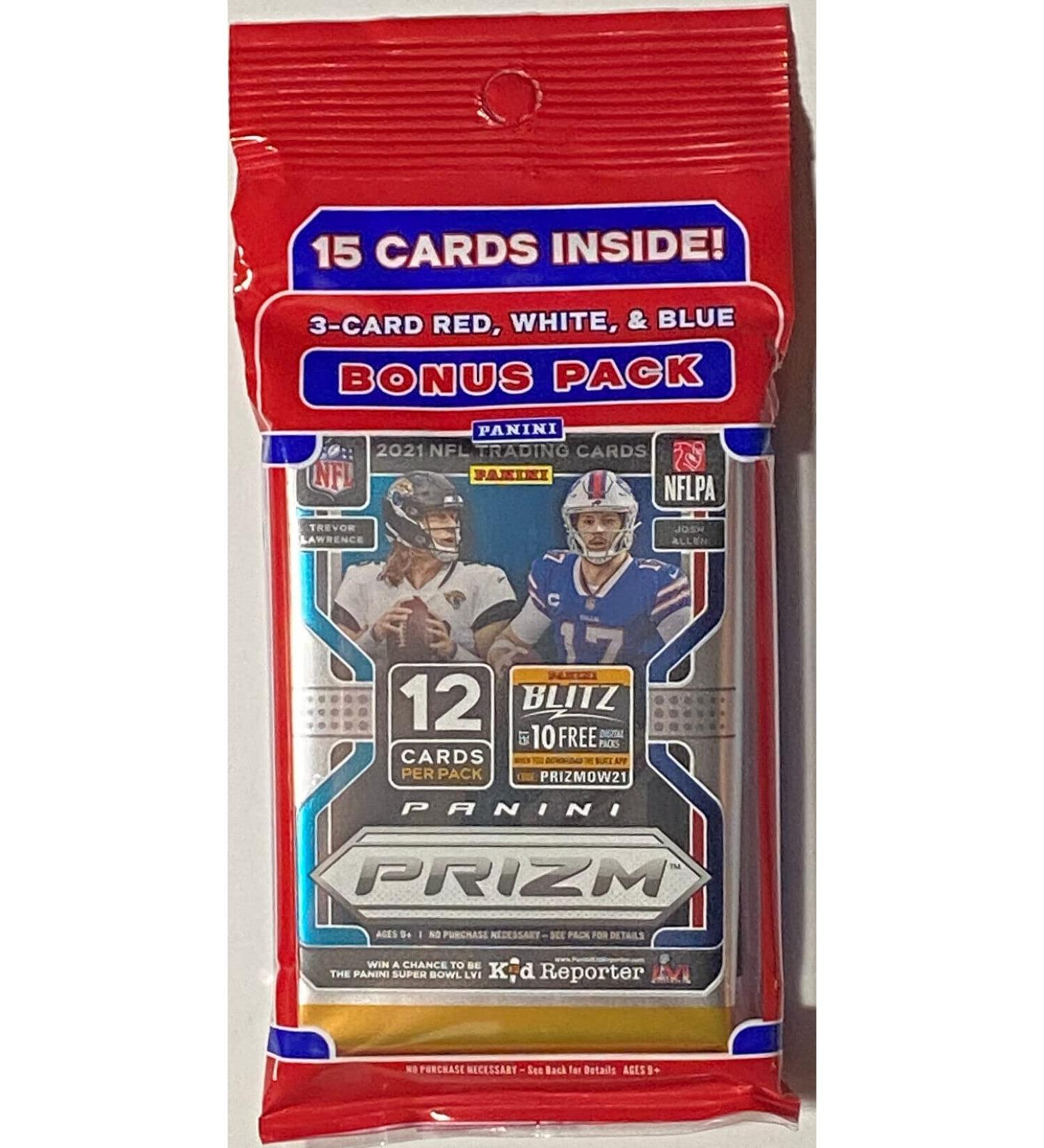 2021 Panini Prizm Football Cello Pack Plus Bonus Pack (15 Total Cards)
